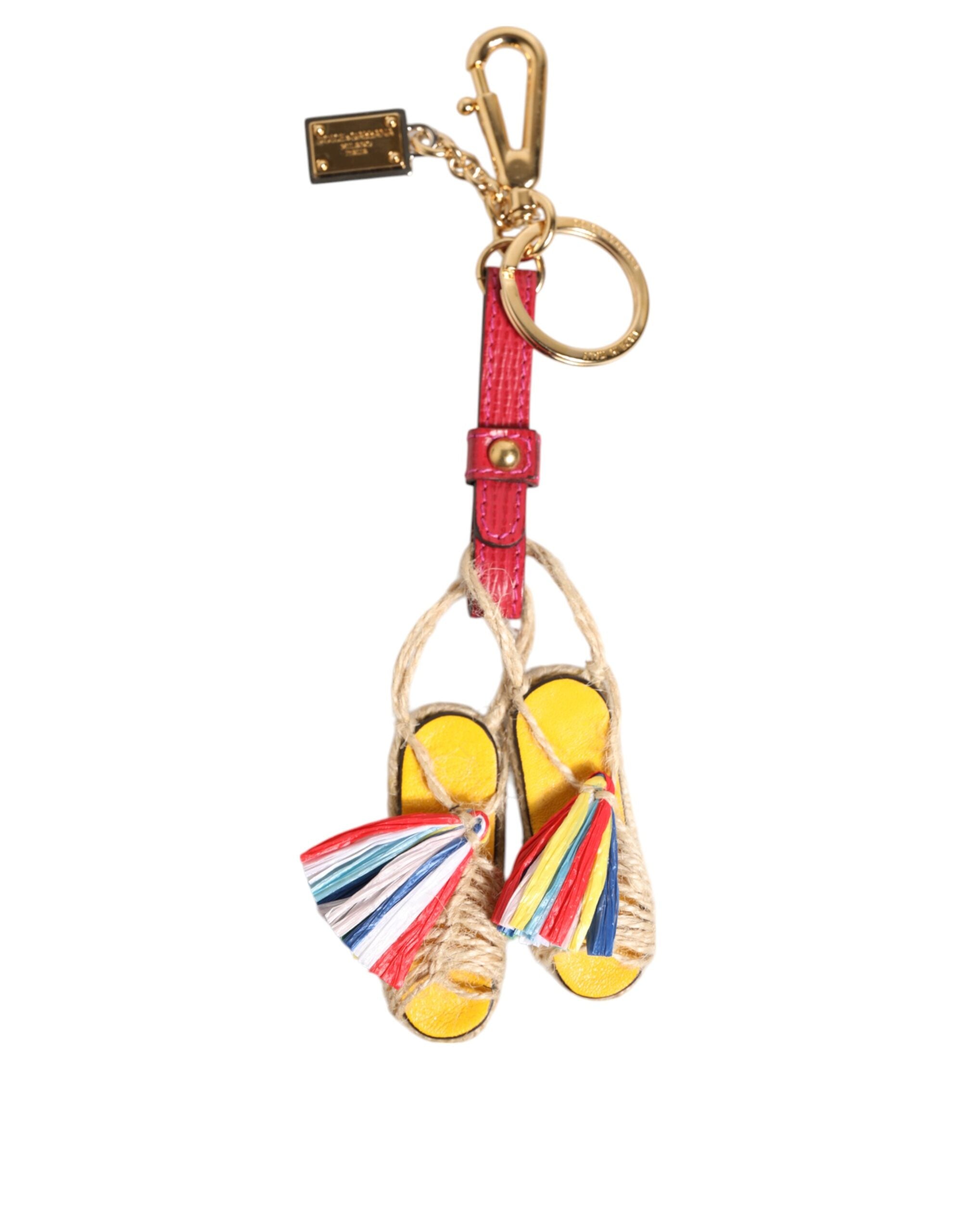Porte-clés Dolce & Gabbana espadrilles rouges et jaunes