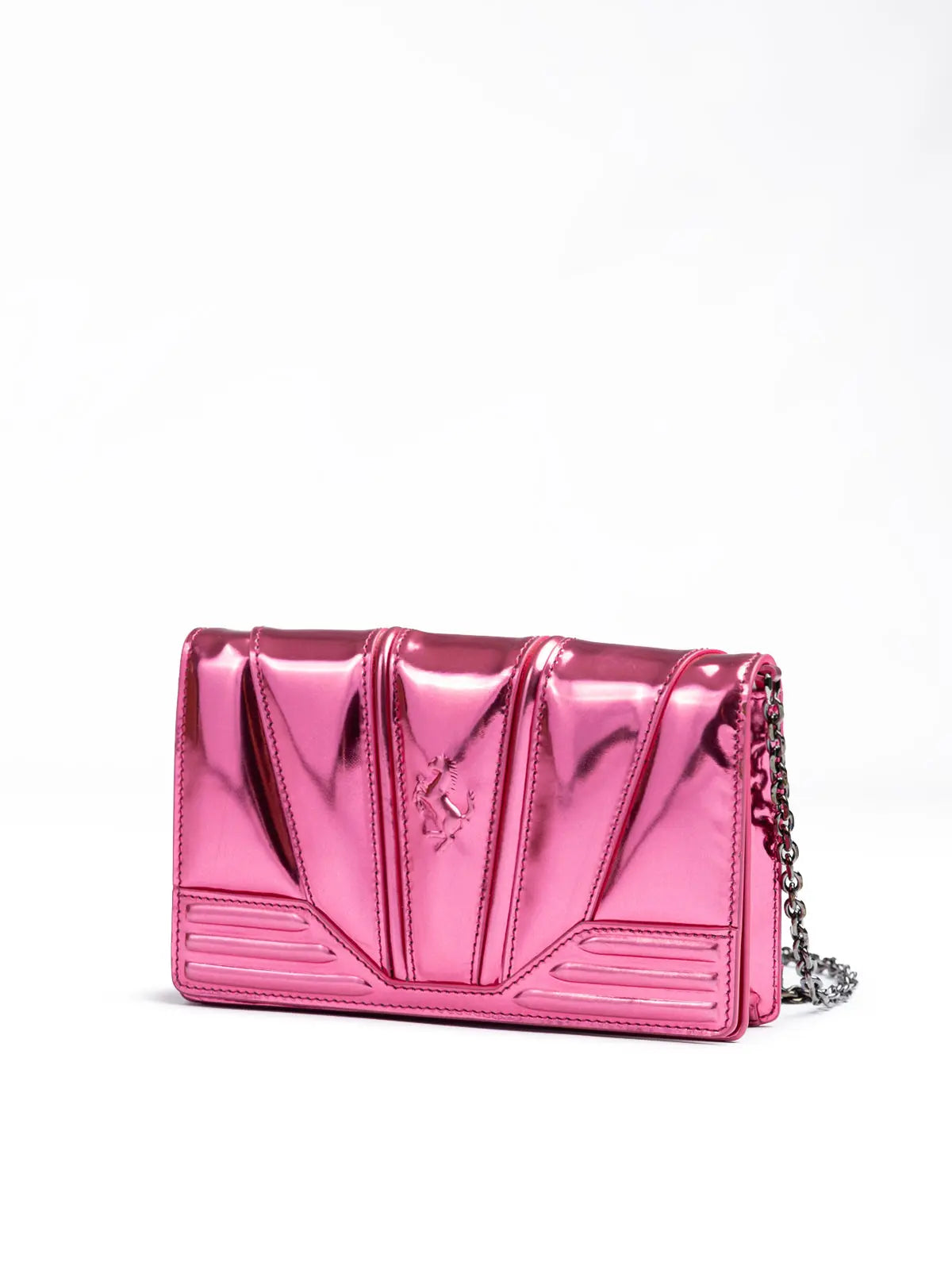 Sac FERRARI Metal Pink GT cuir rose Ferrari