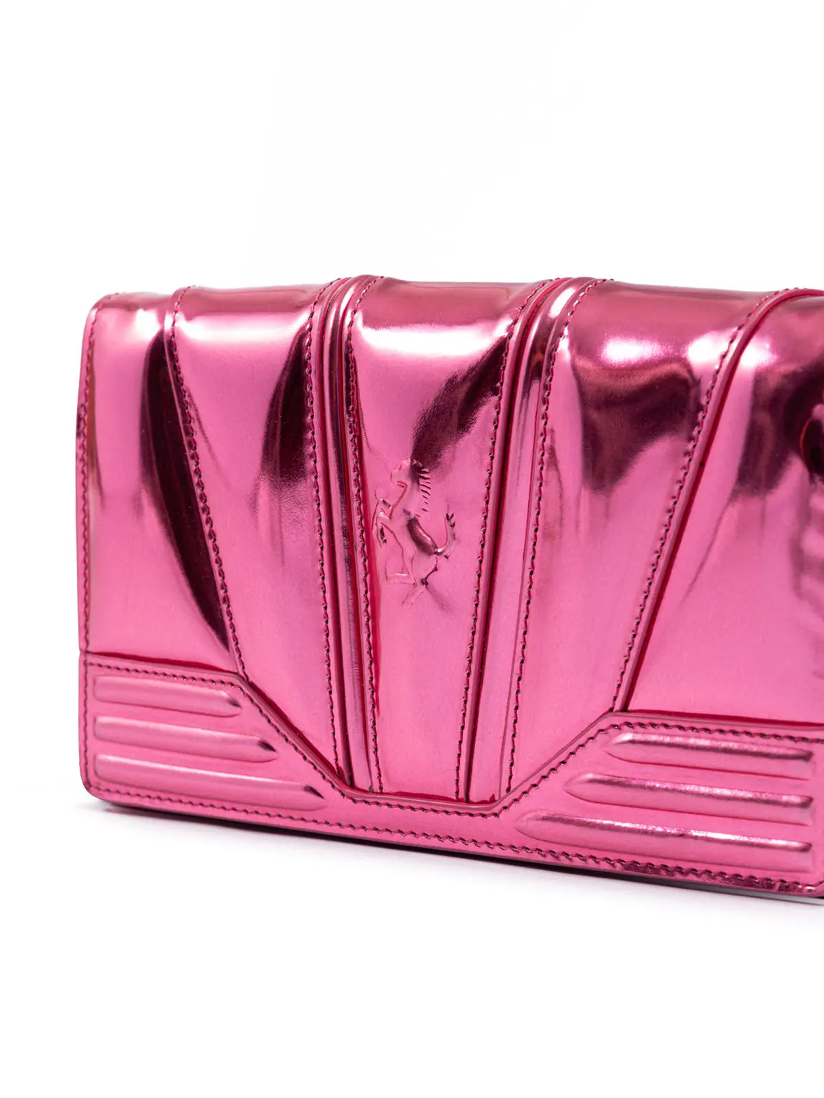 Sac FERRARI Metal Pink GT cuir rose Ferrari