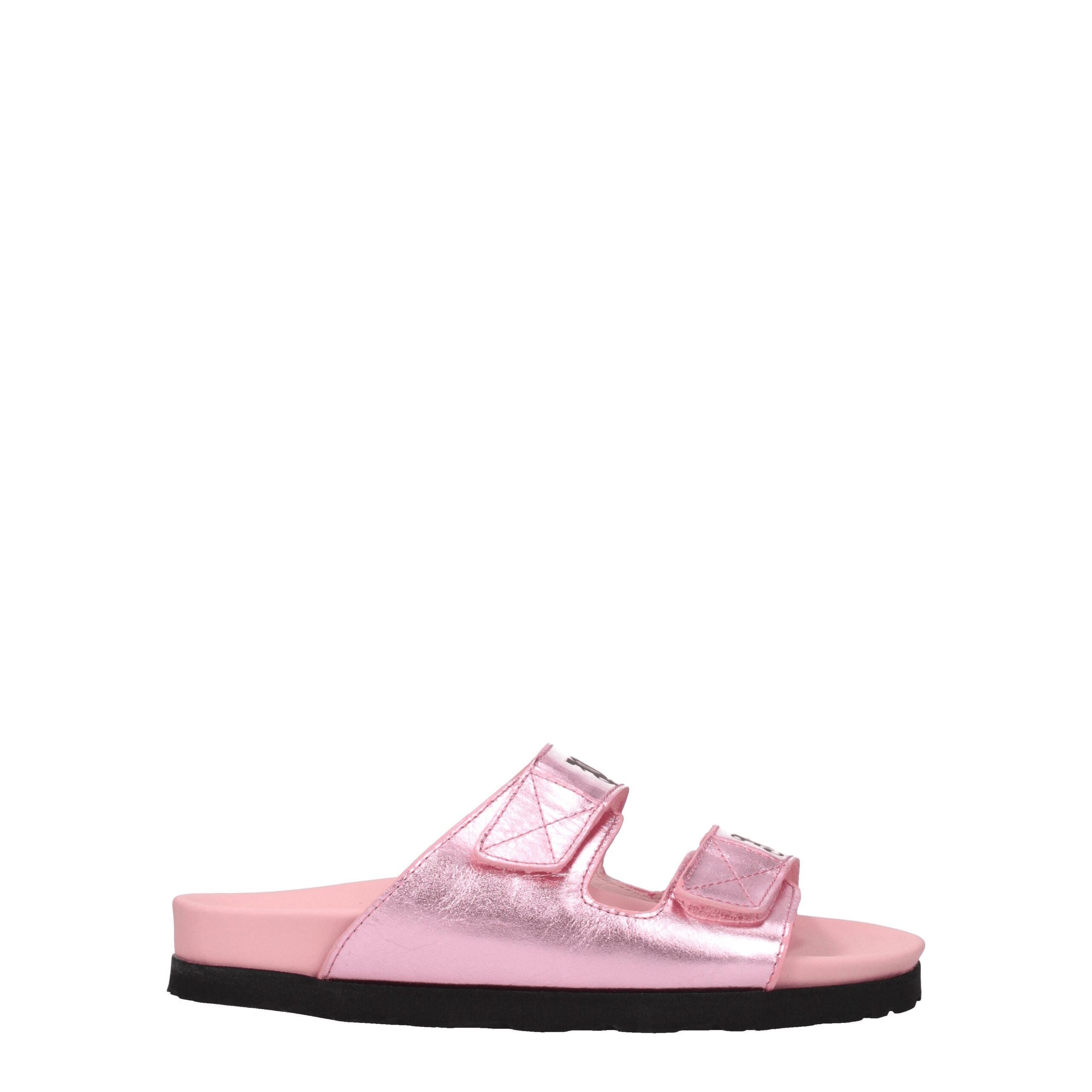 Sandales Palm Angels PWIH019LEA roses métallisées