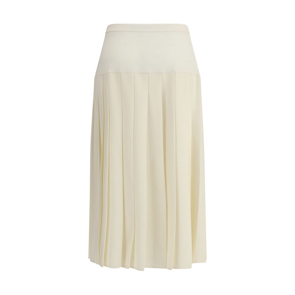 Jupe midi Alessandra Rich plissée noire