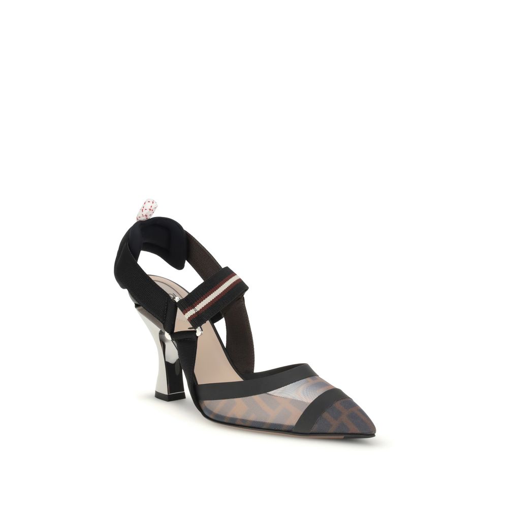 Pumps Fendi Colibrì transparentes