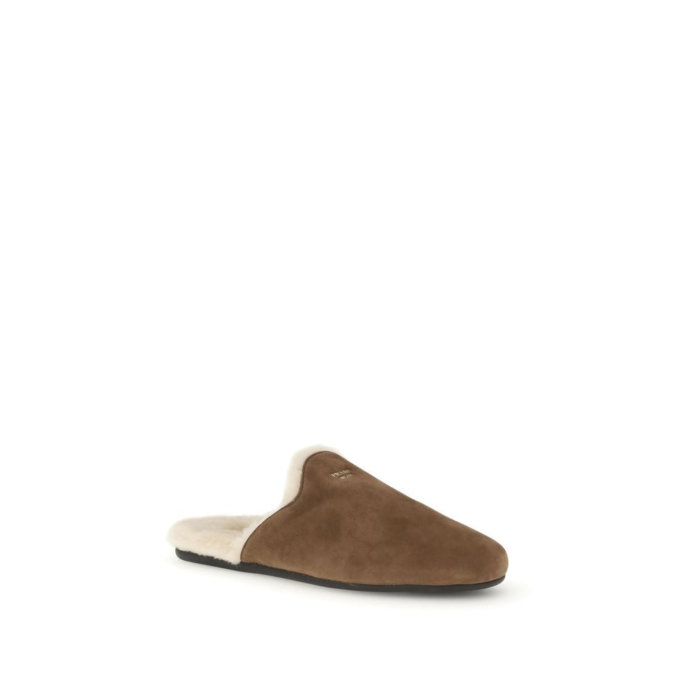 Mules Prada suède grises