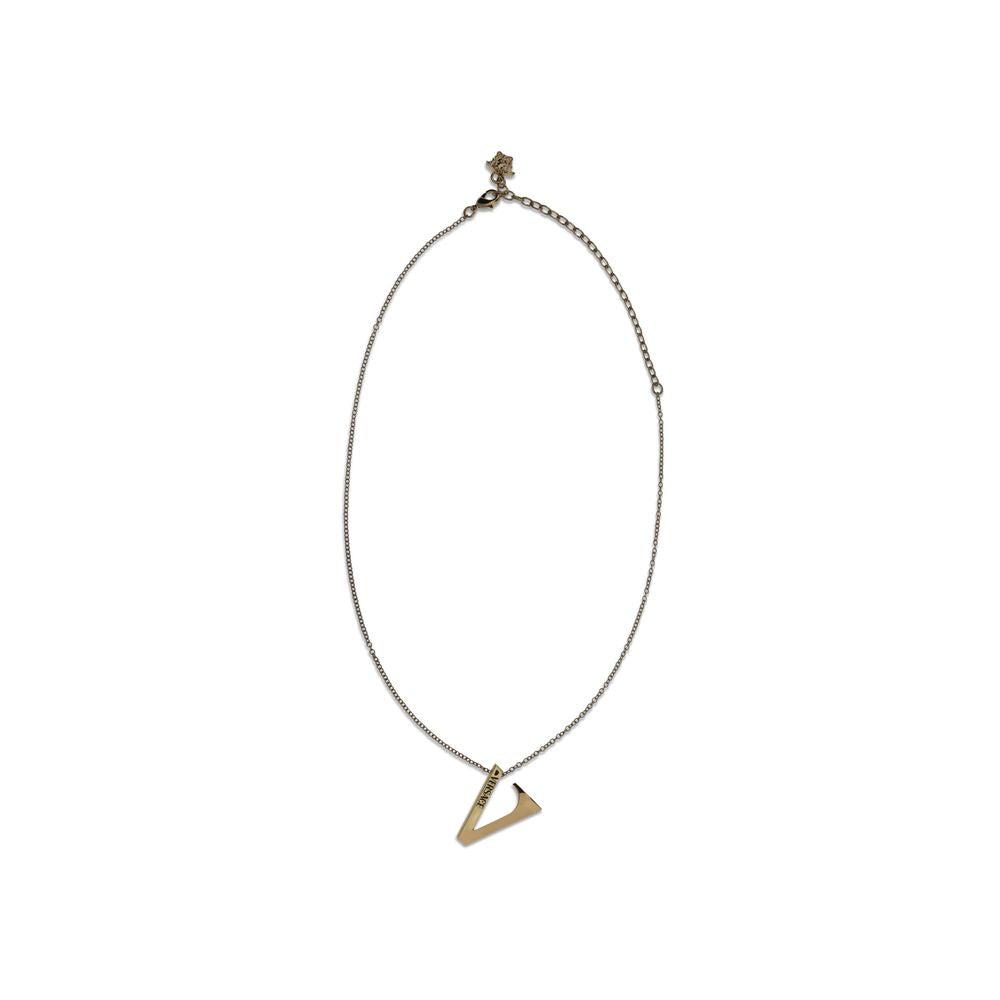 Collier Versace V chain doré