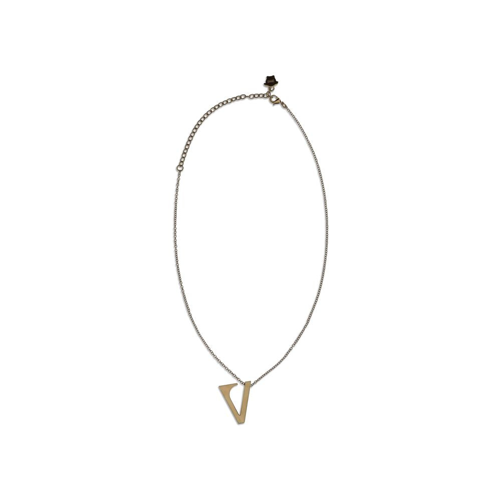 Collier Versace V chain doré