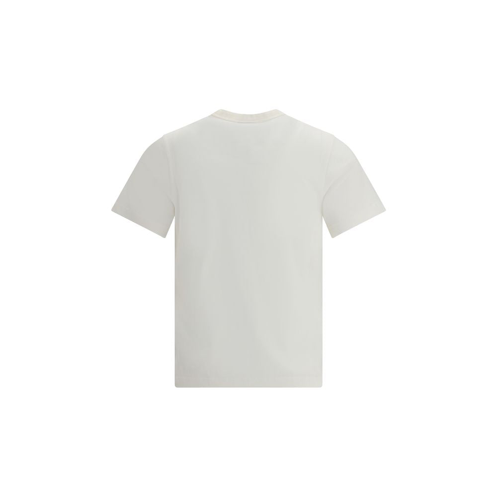 T-shirt Courrèges logo brodé blanc