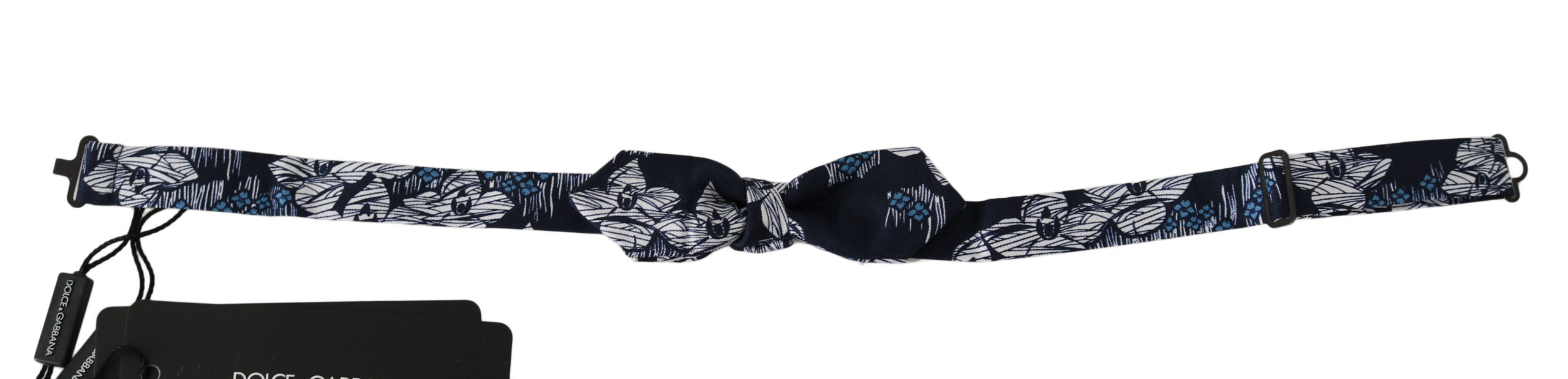 Nœud papillon Dolce & Gabbana floral bleu navy