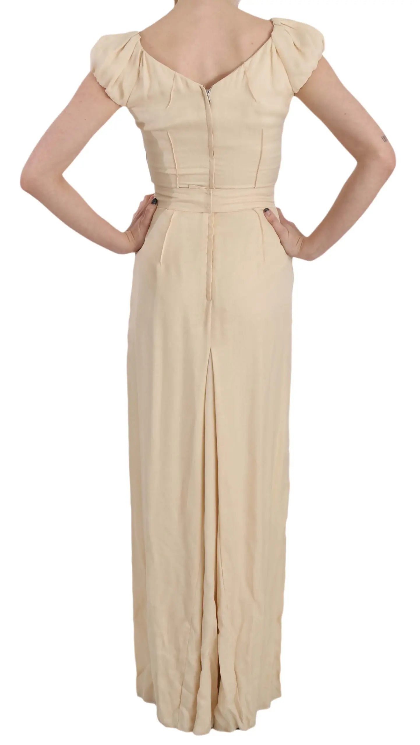 Robe Dolce & Gabbana colonne beige Dolce & Gabbana