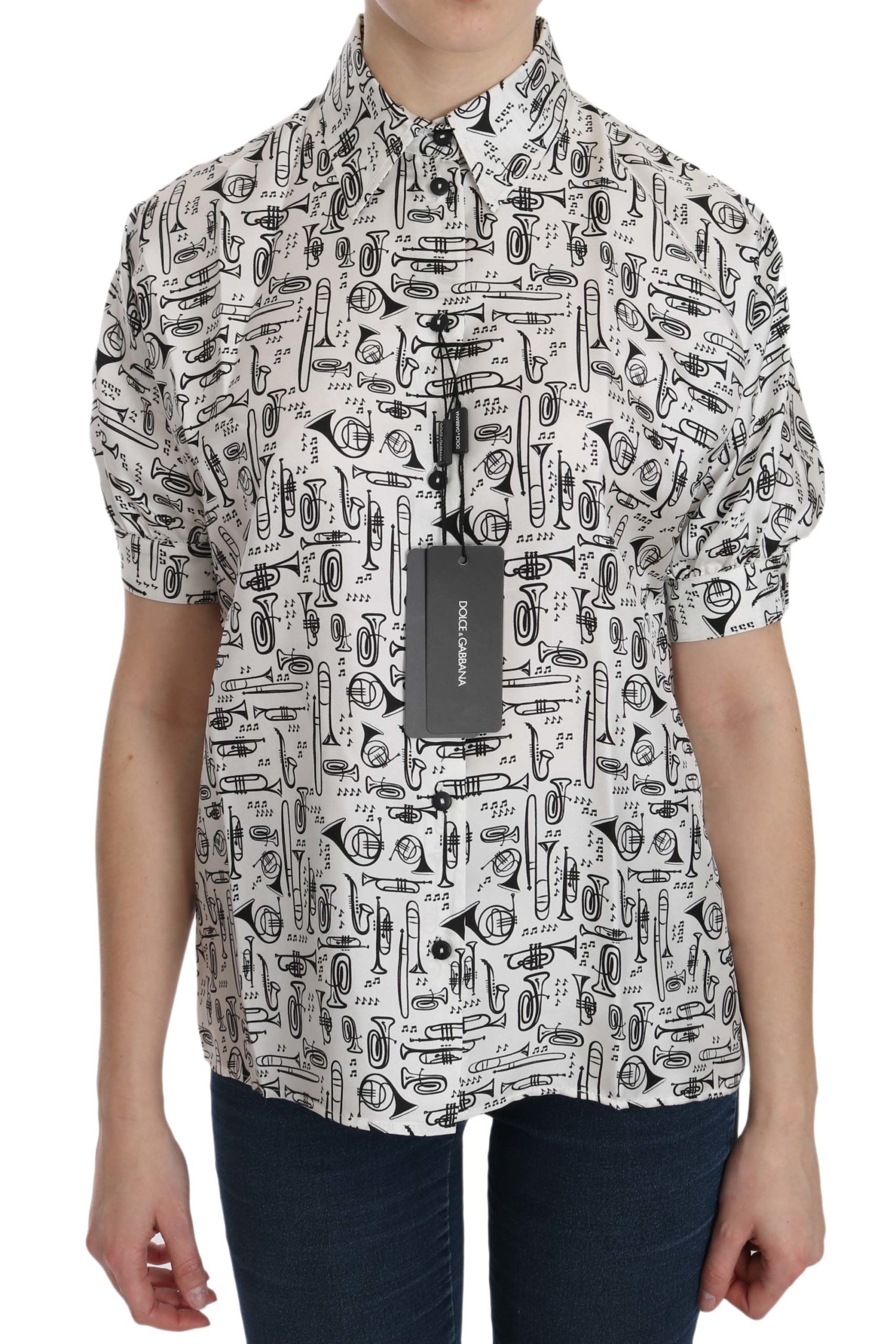 Blouse collier Dolce & Gabbana blanche
