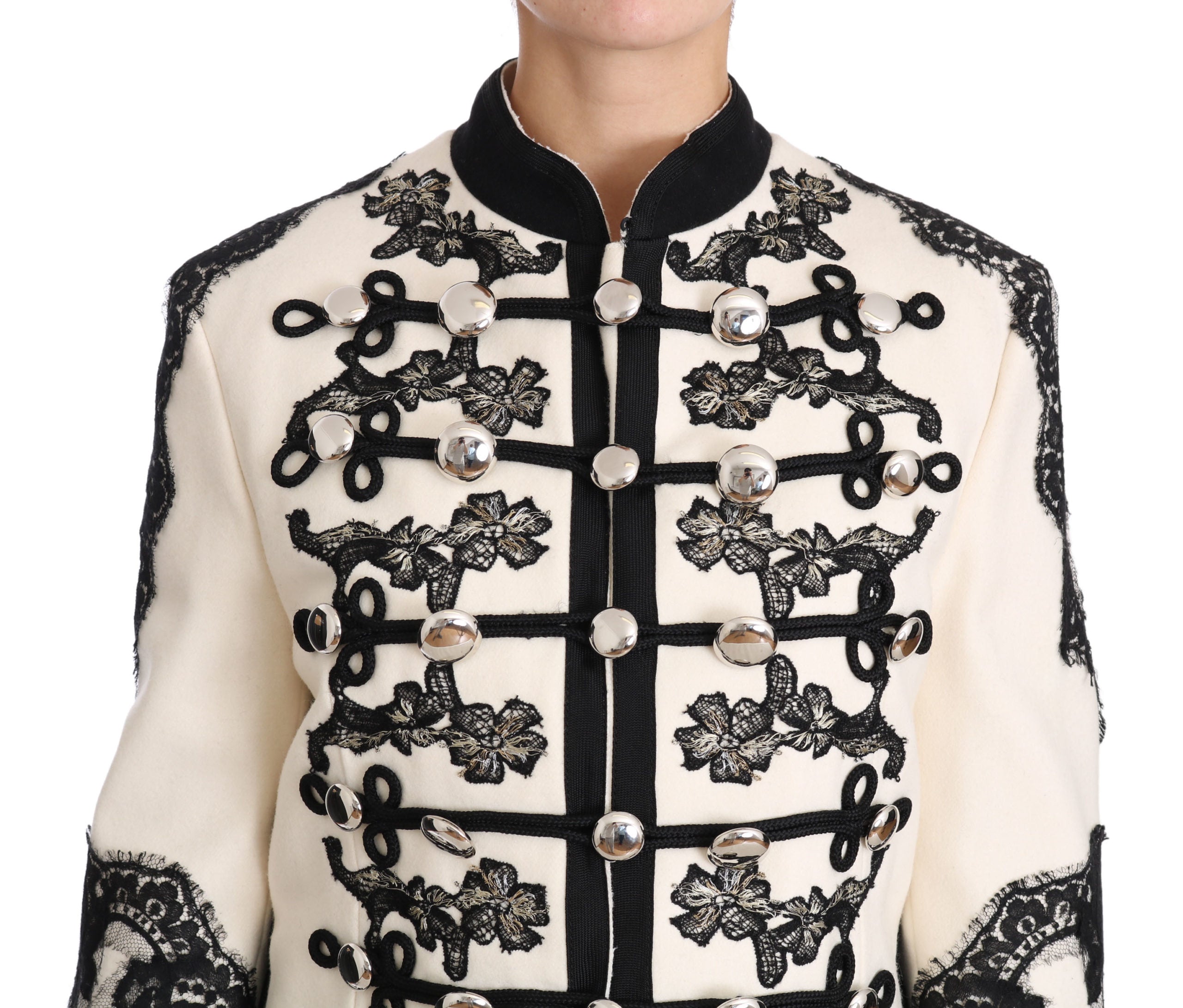Veste Dolce & Gabbana Baroque blanche et noire