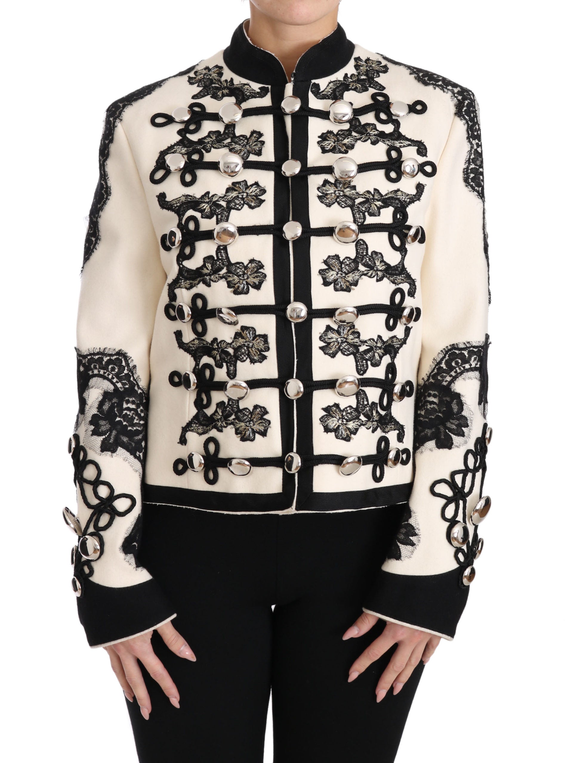 Veste Dolce & Gabbana Baroque blanche et noire