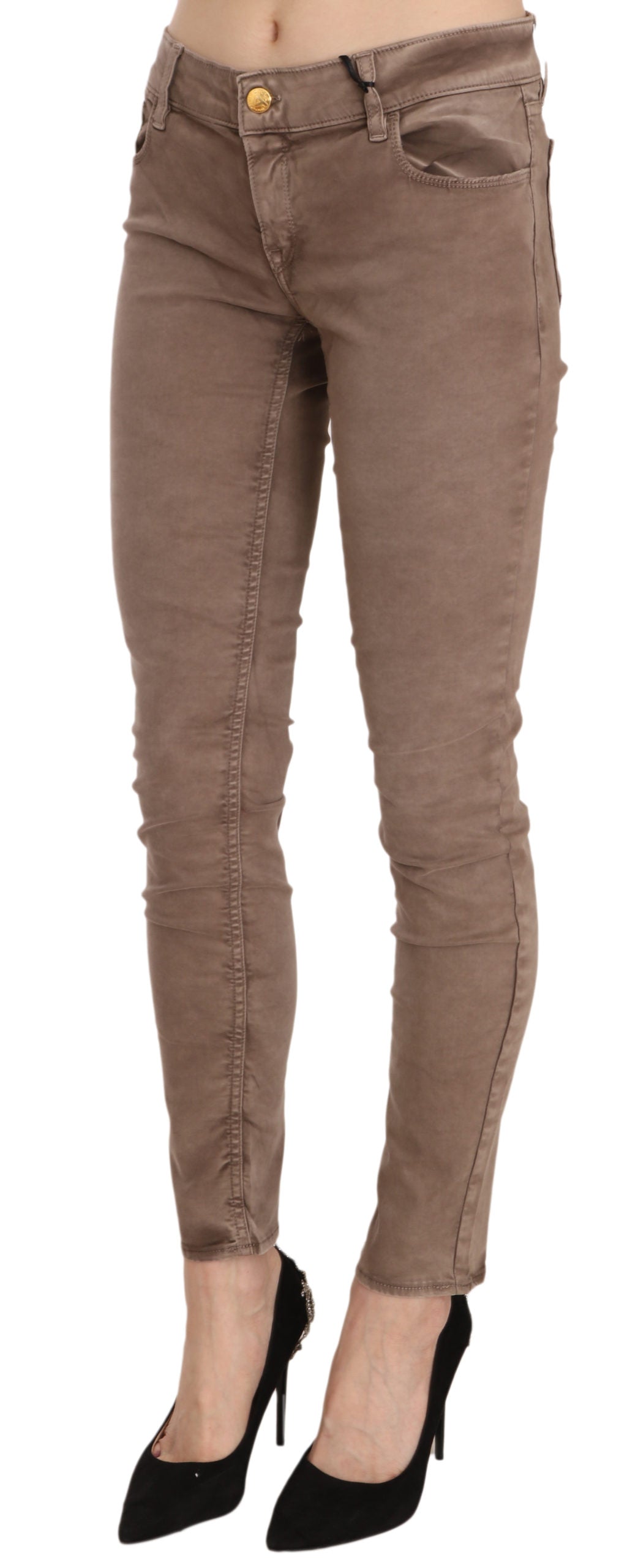 Pantalons CYCLE slim fit marron