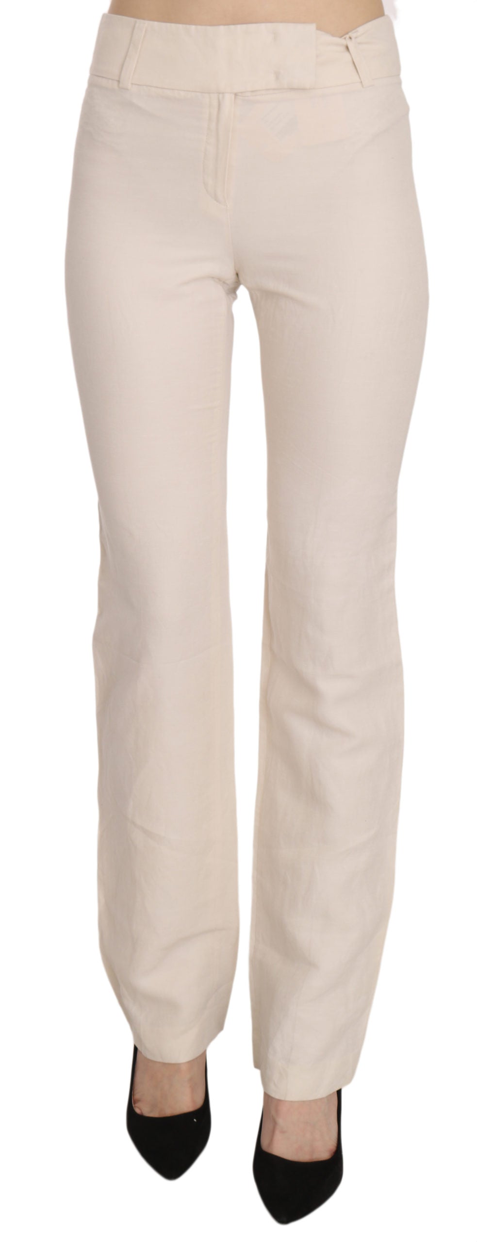 Pantalons Laurel taille haute blancs