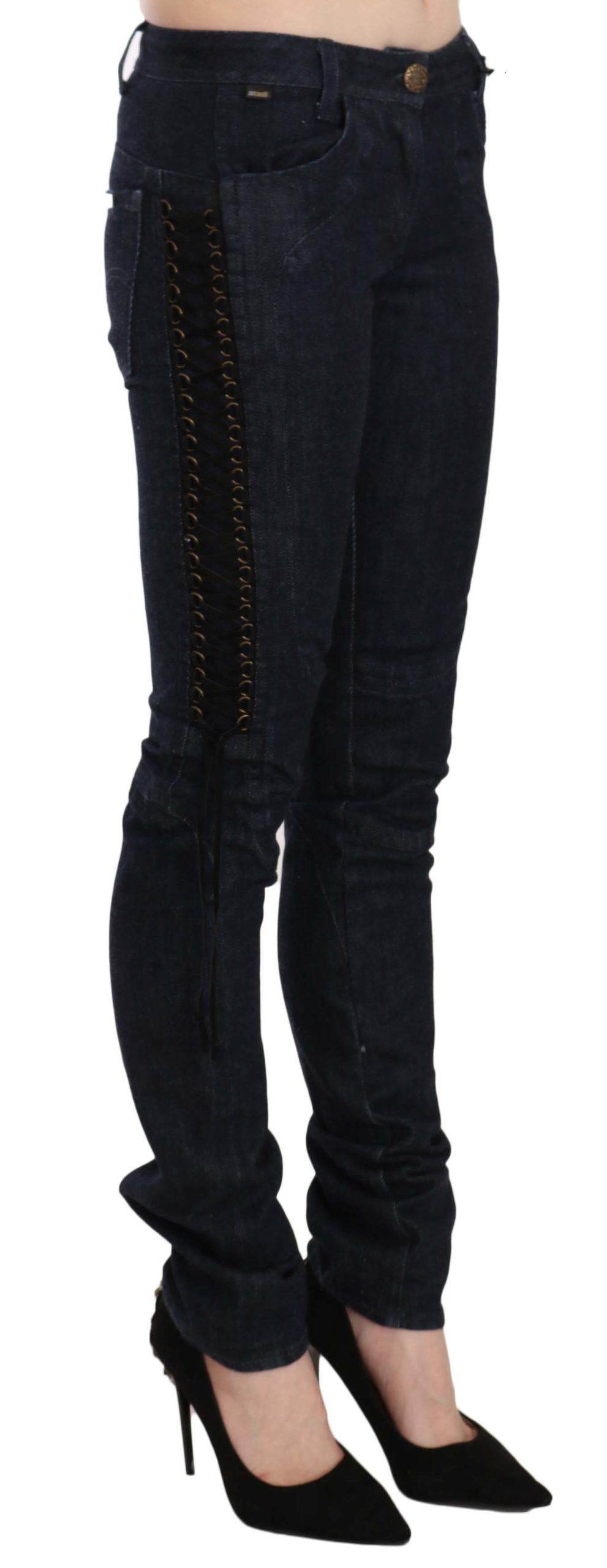 Pantalons Just Cavalli à taille basse bleus