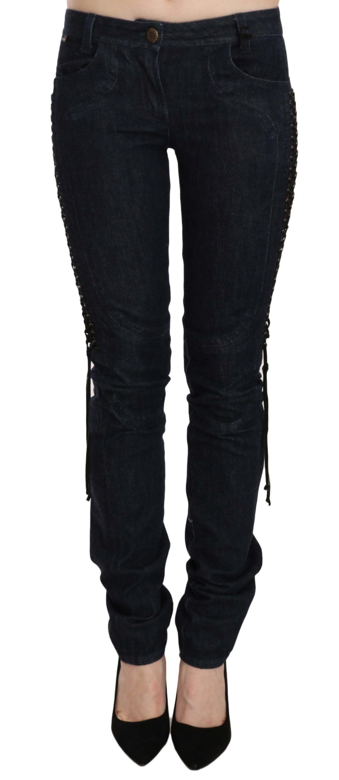 Pantalons Just Cavalli à taille basse bleus