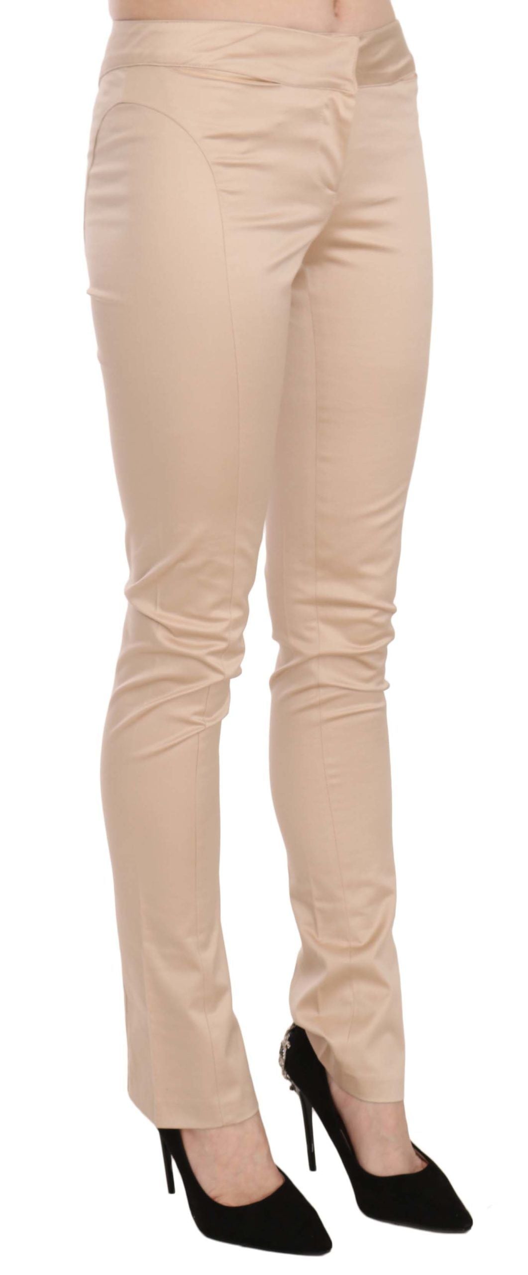 Pantalons Just Cavalli skinny crème