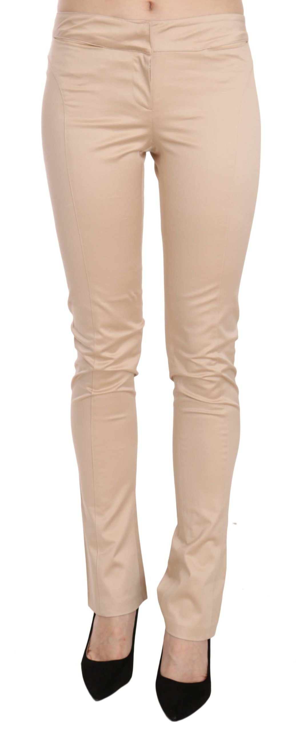 Pantalons Just Cavalli skinny crème