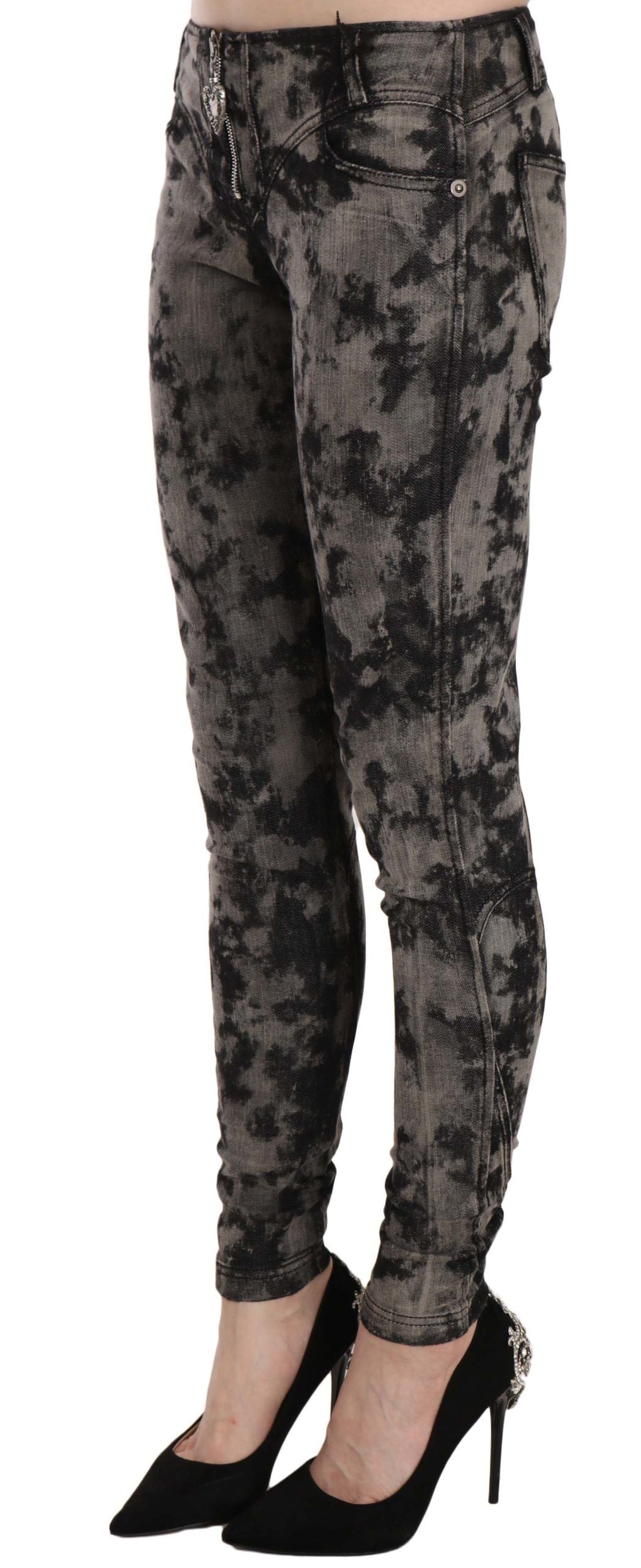 Jeans Just Cavalli Skinny noir gris