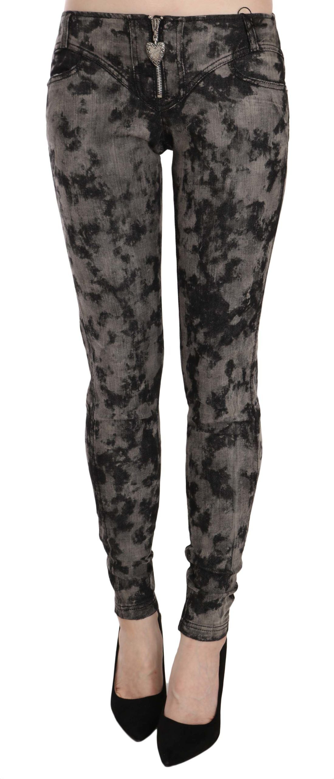 Jeans Just Cavalli Skinny noir gris