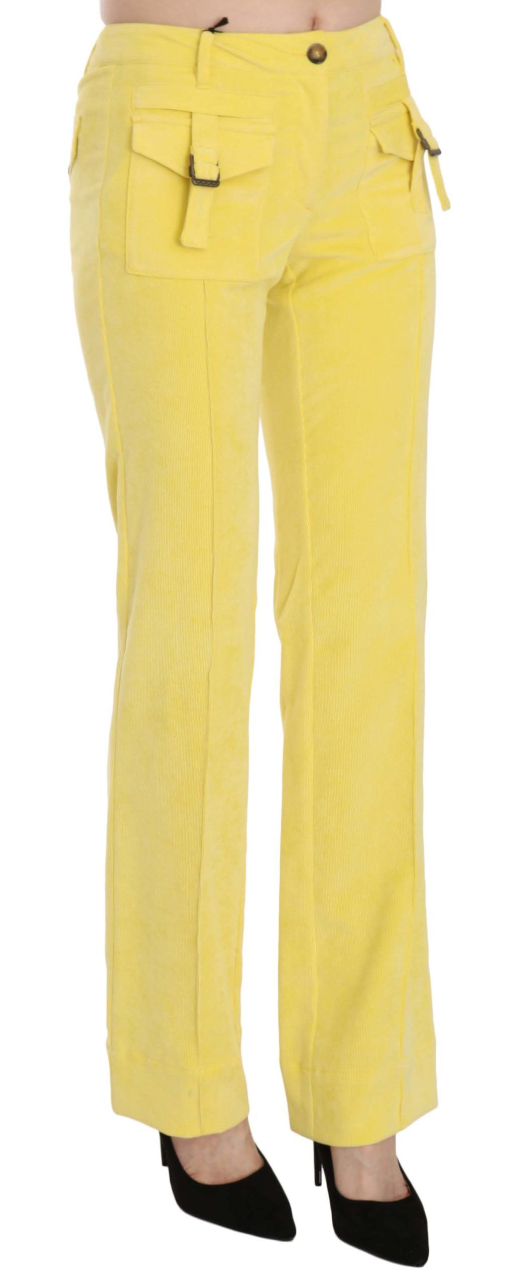 Pantalons Just Cavalli mi-taille jaunes
