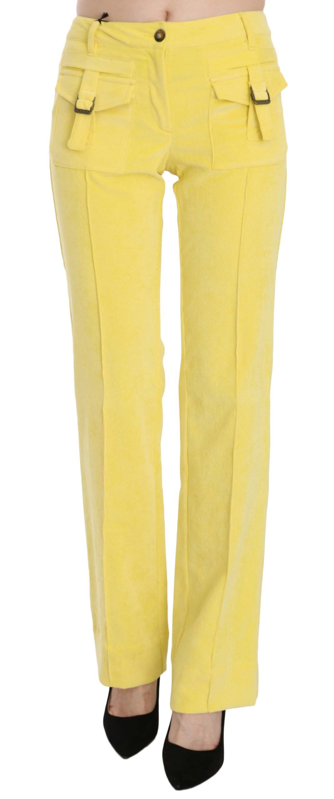 Pantalons Just Cavalli mi-taille jaunes