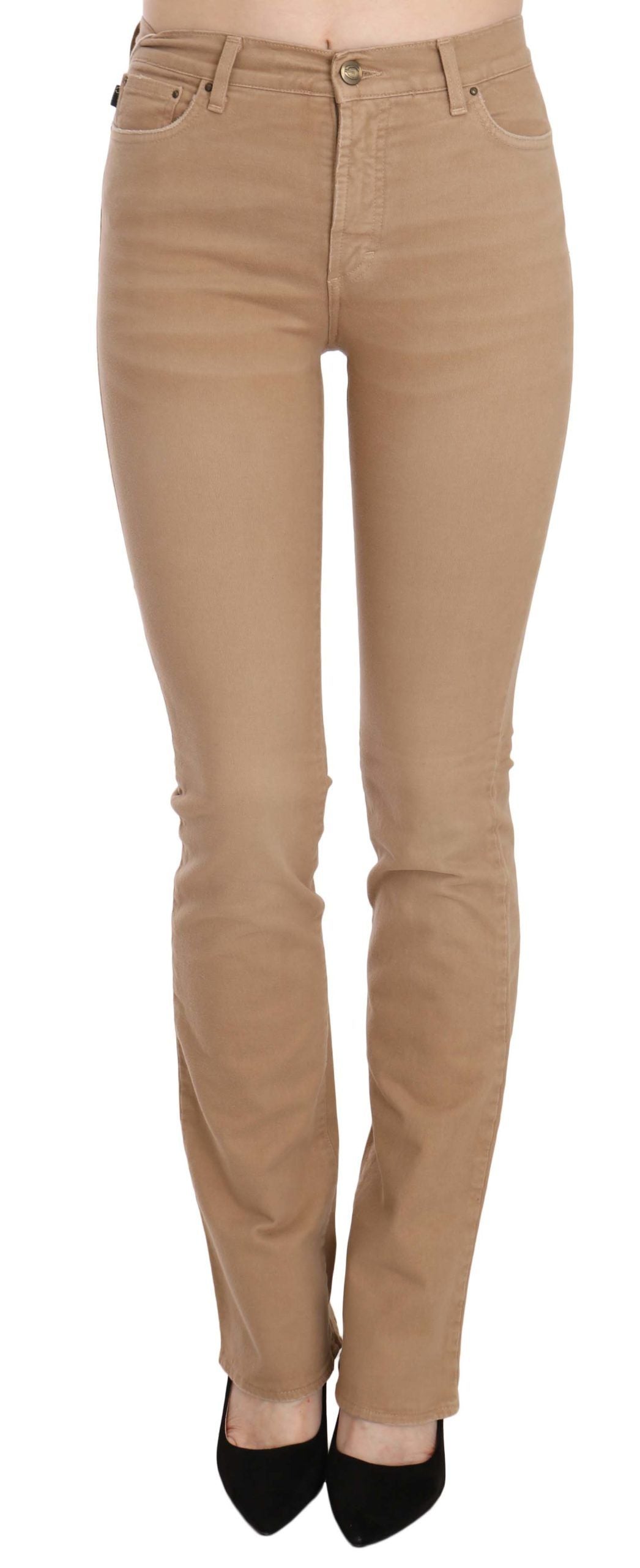 Pantalon Just Cavalli skinny marron