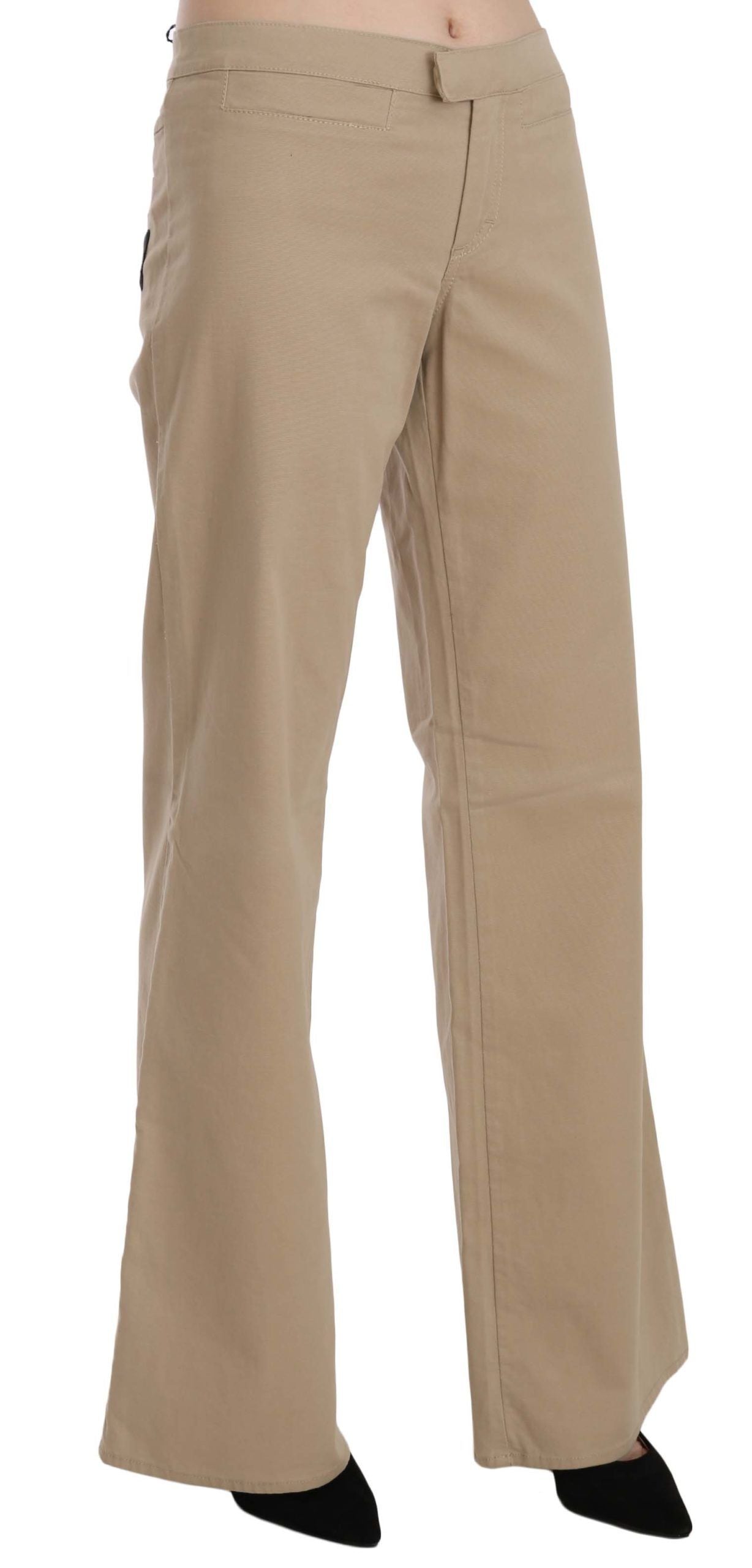 Pantalons Just Cavalli évasés beiges