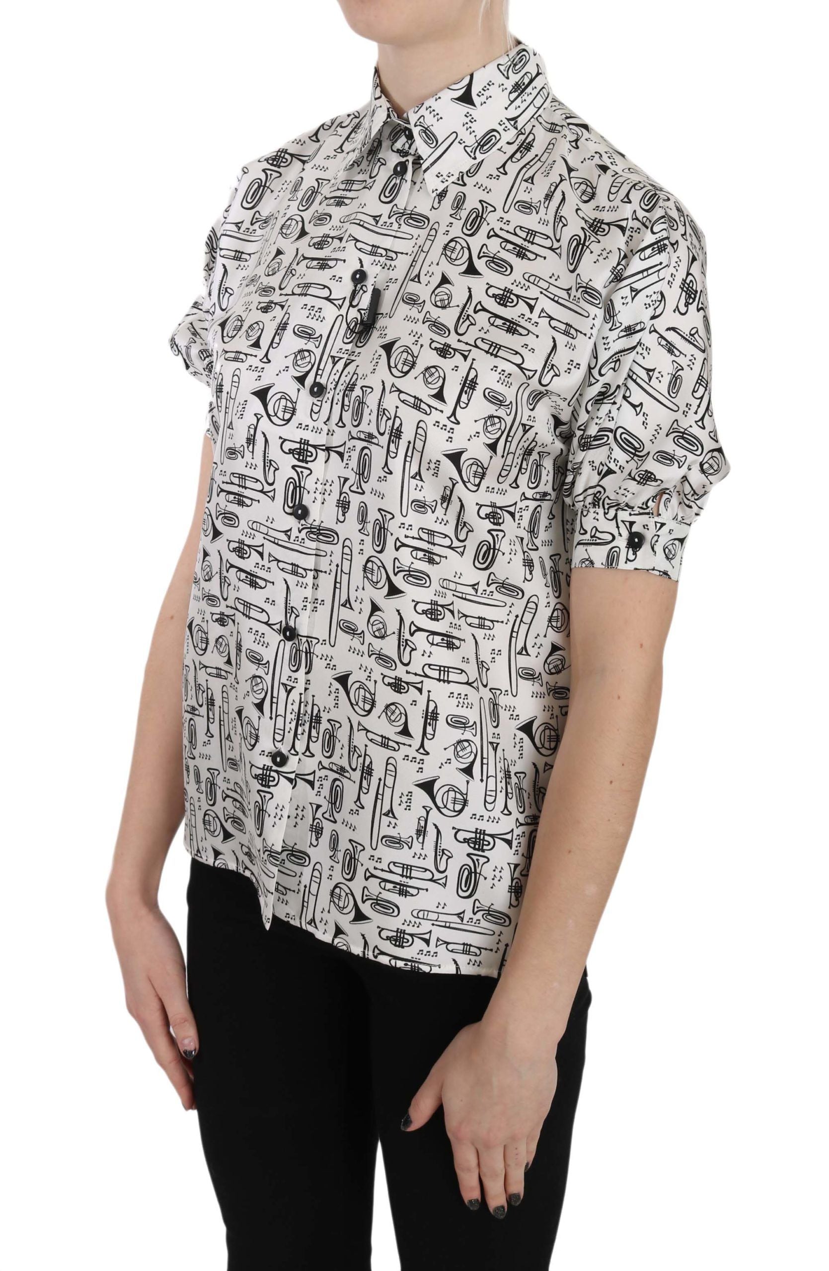 Blouse Dolce & Gabbana trompette blanche