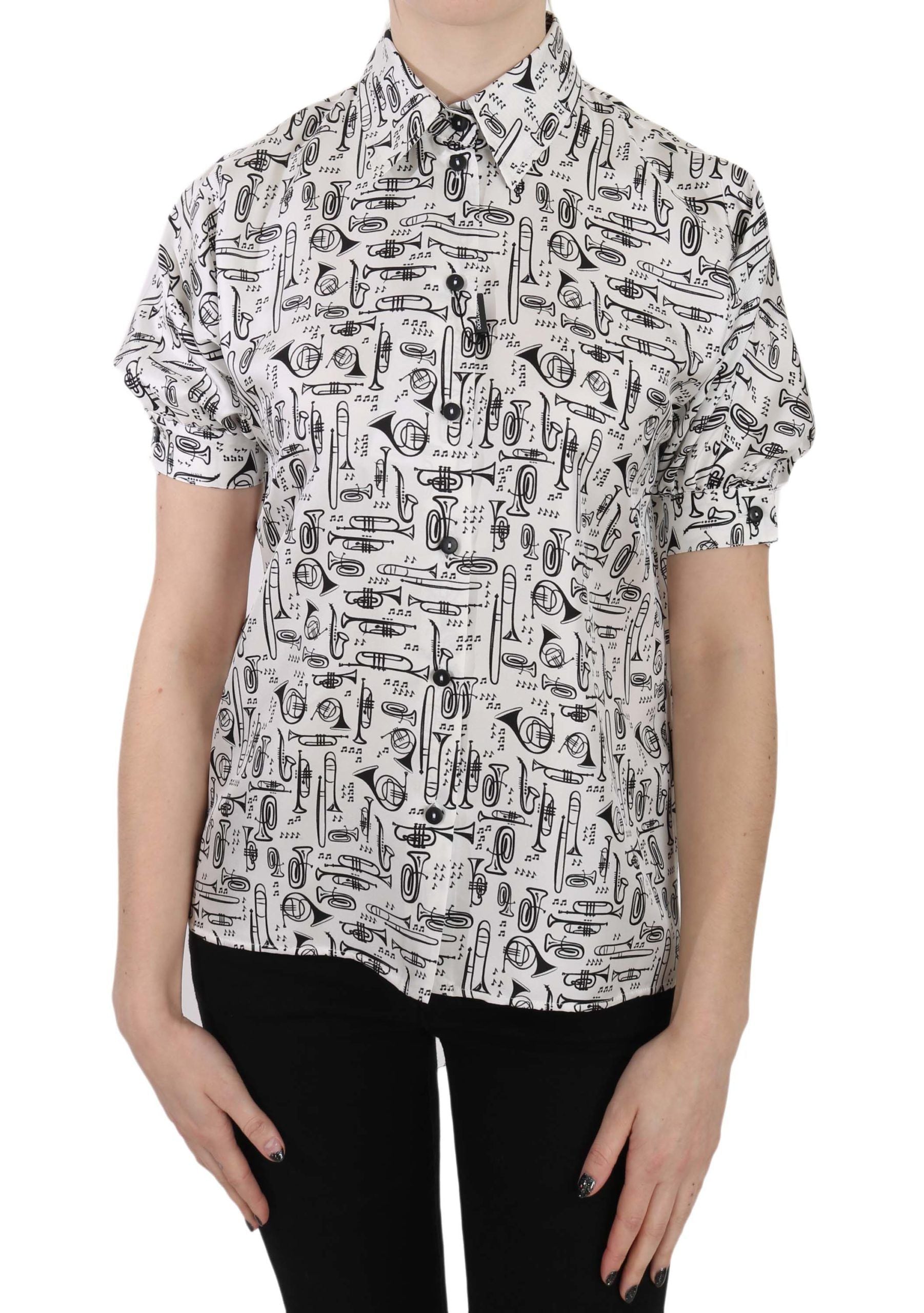 Blouse Dolce & Gabbana trompette blanche