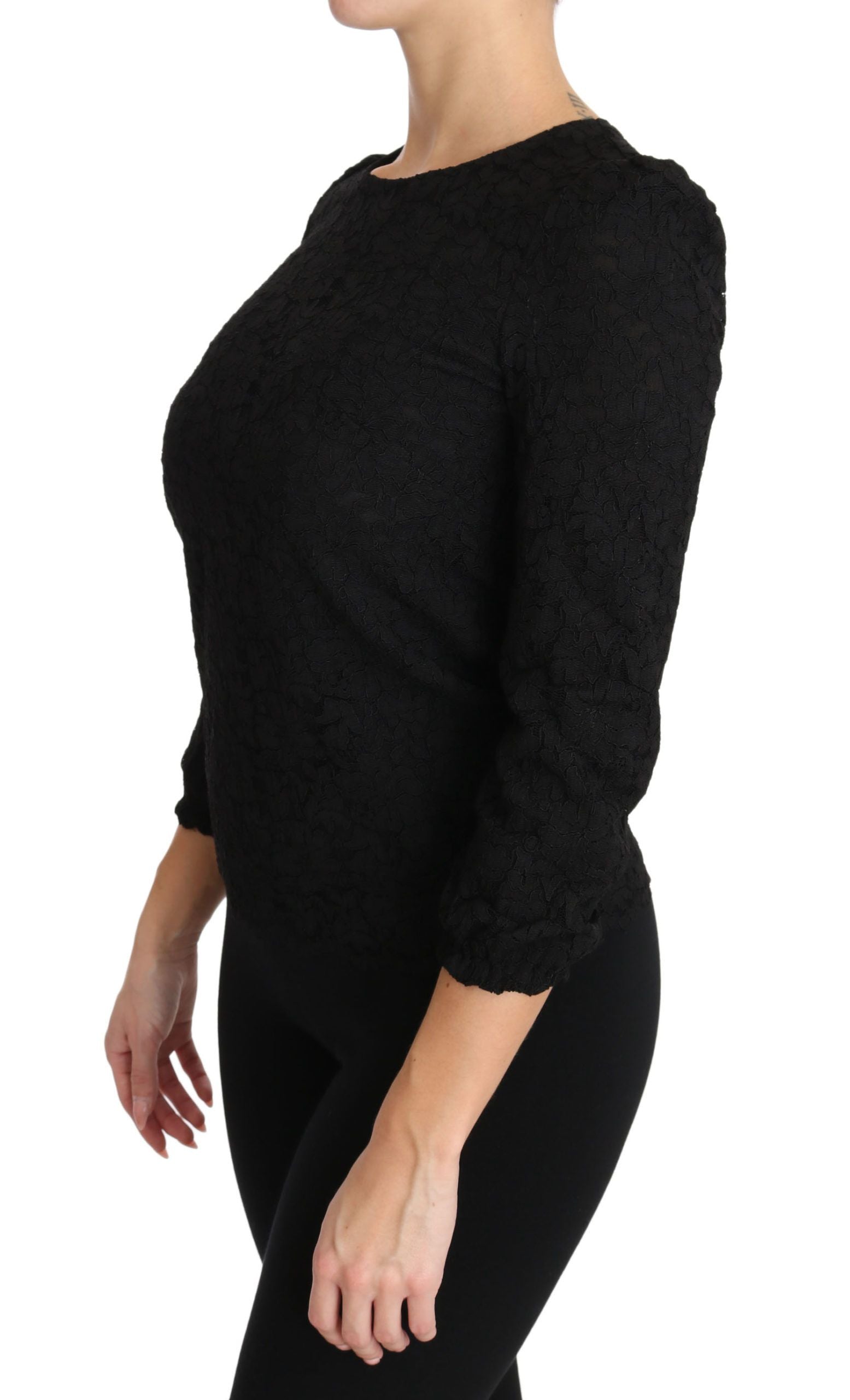 Blouse Dolce & Gabbana noire florale