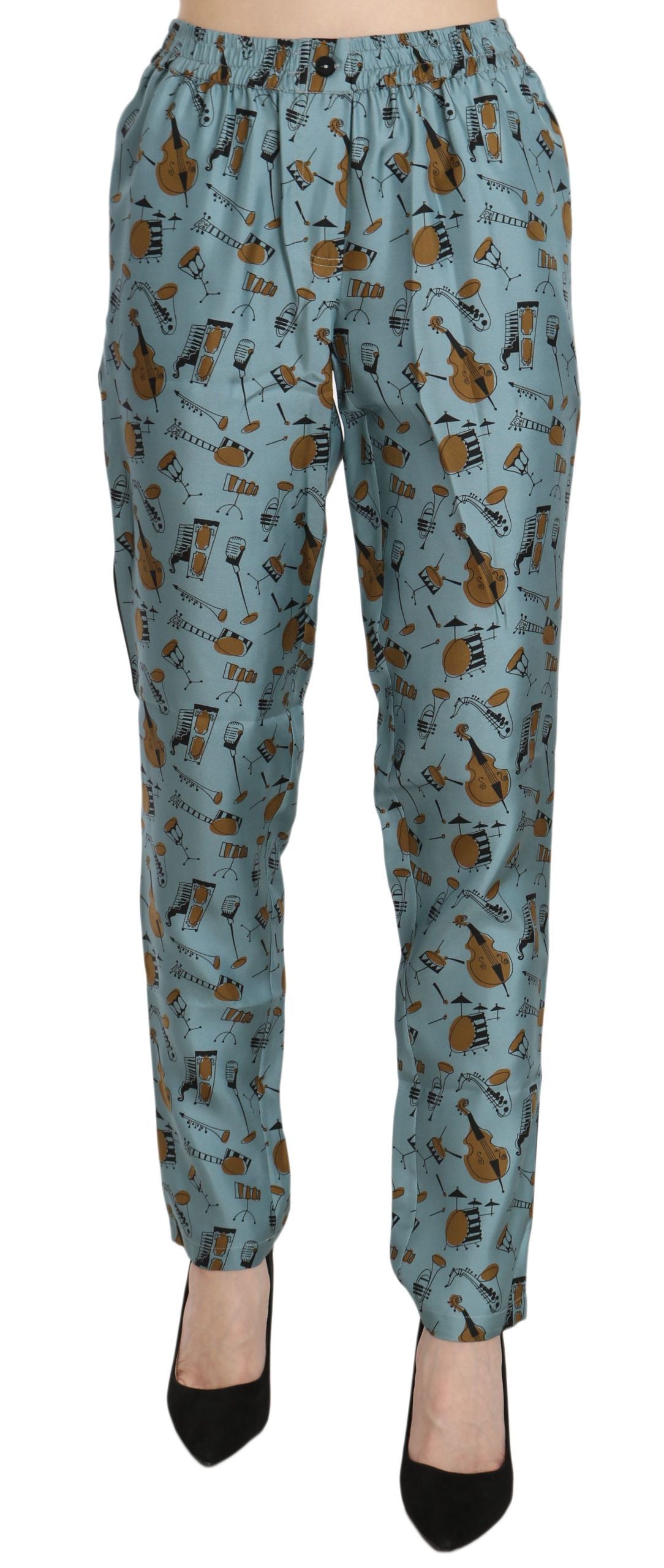 Pantalons Dolce & Gabbana imprimé instruments bleus