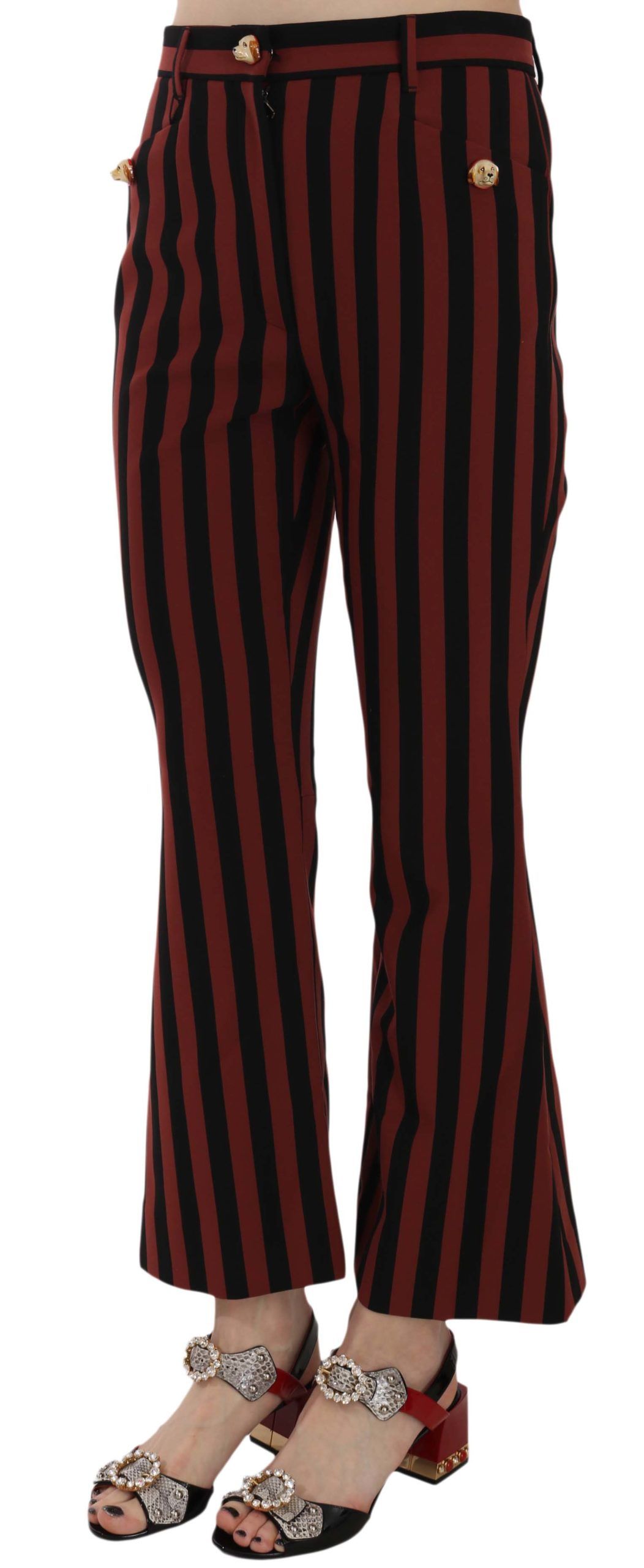 Pantalon Dolce & Gabbana cropped noir et rouge