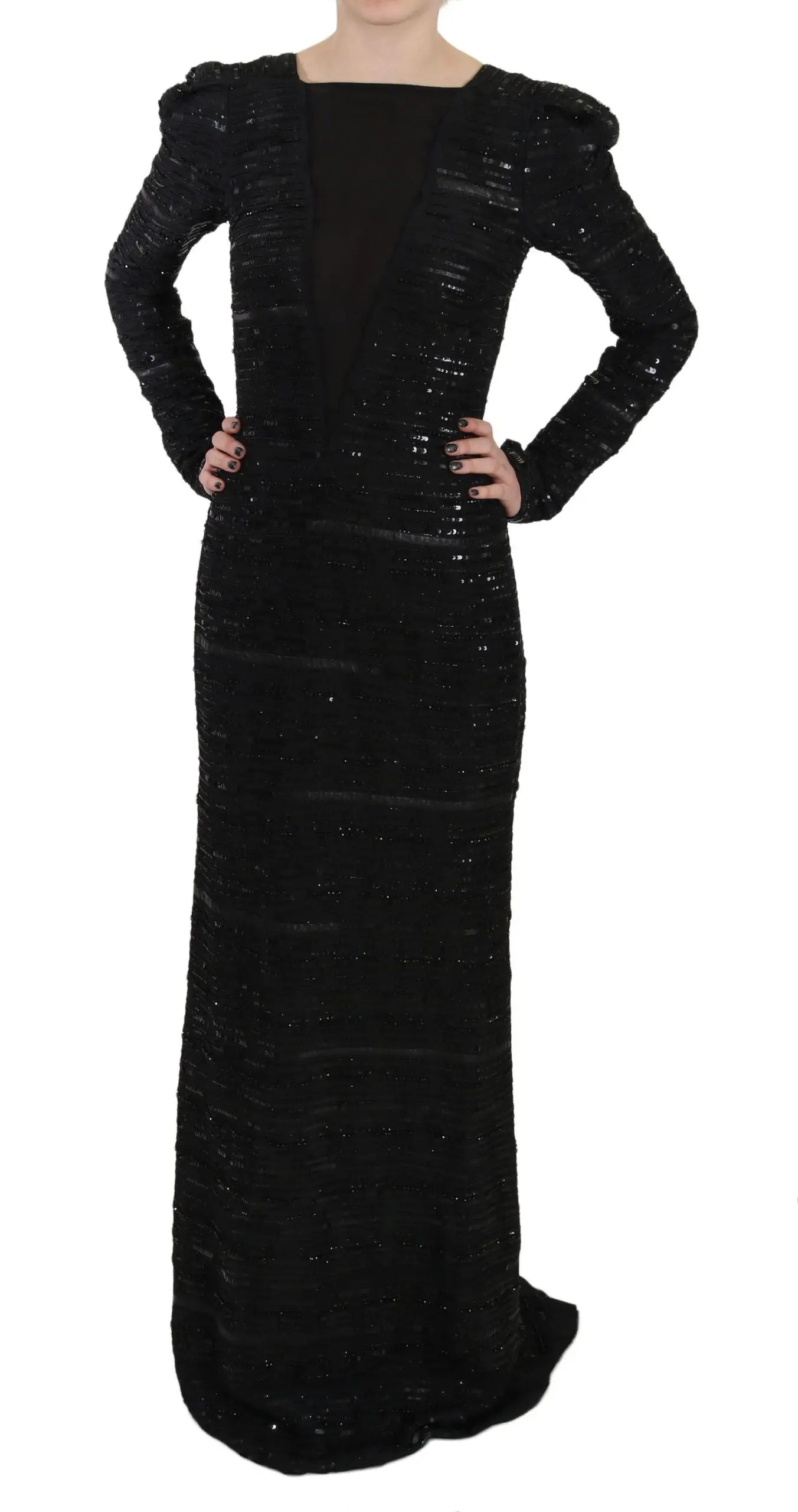 Robe longue John Richmond noire John Richmond
