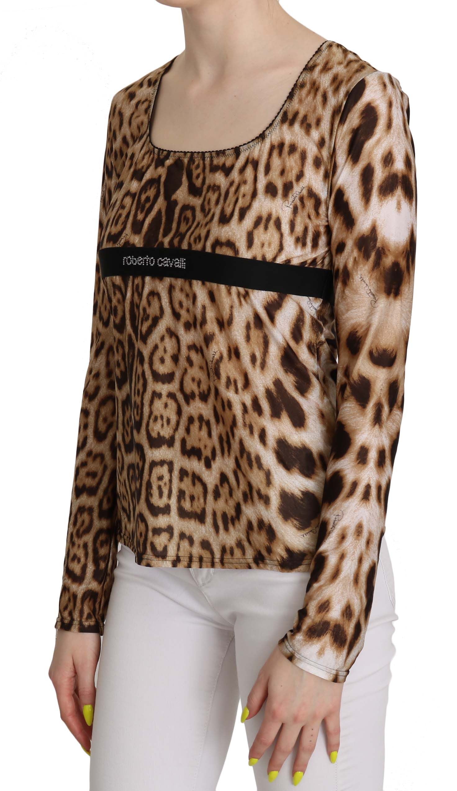 Blouse Roberto Cavalli léopard marron