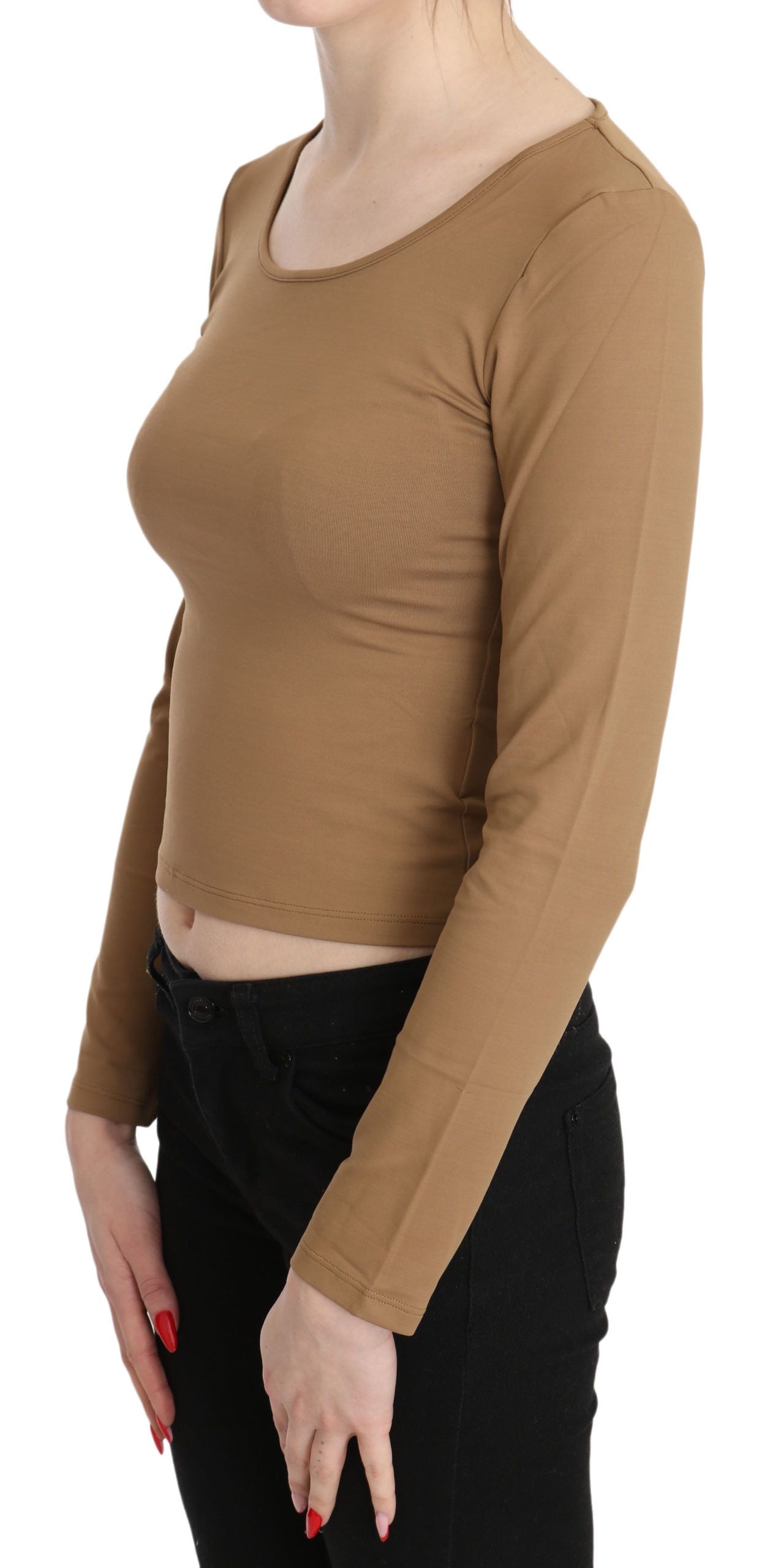Blouse GF Ferre Round Neck marron