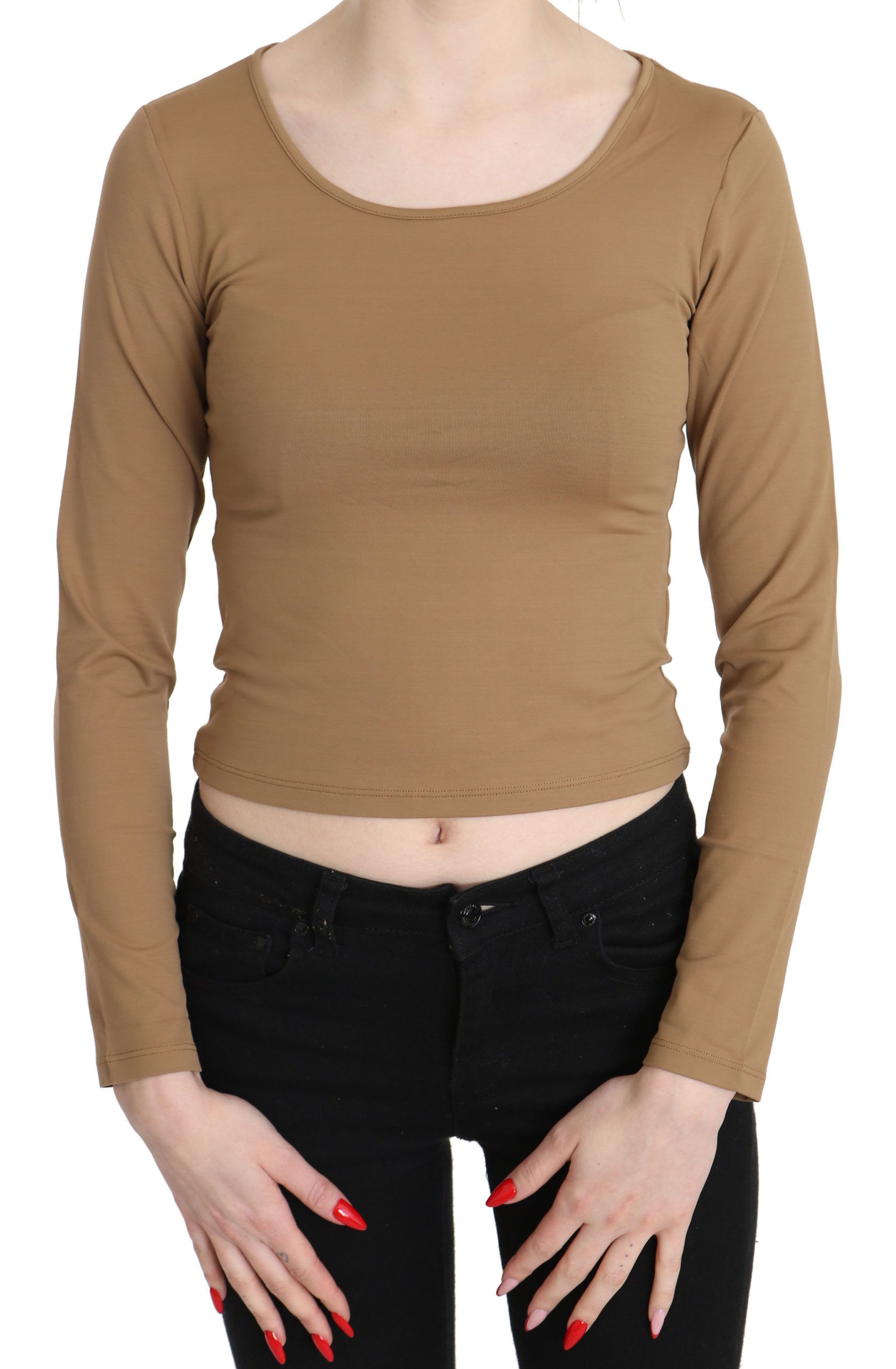 Blouse GF Ferre Round Neck marron