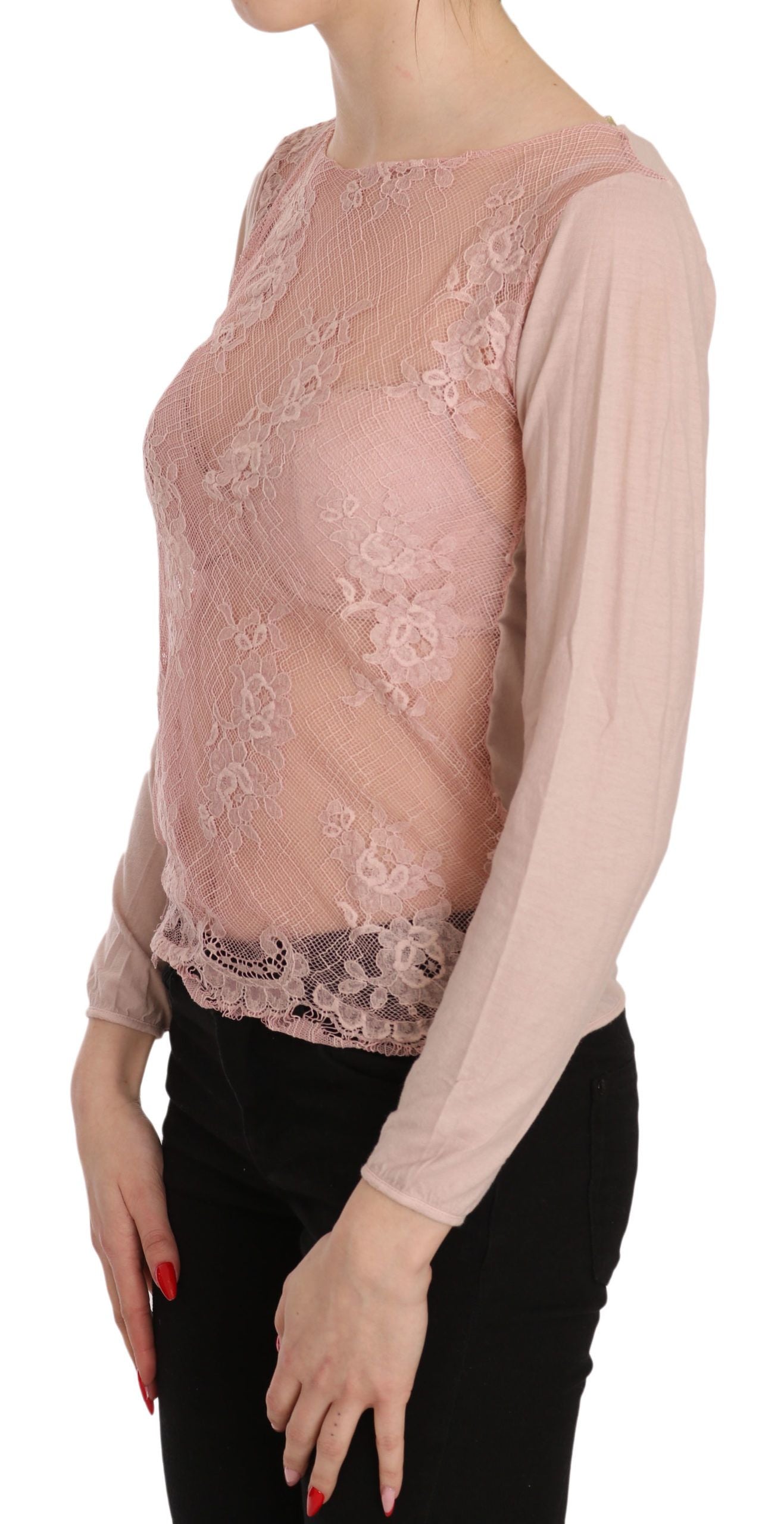 Blouse PINK MEMORIES see through rose