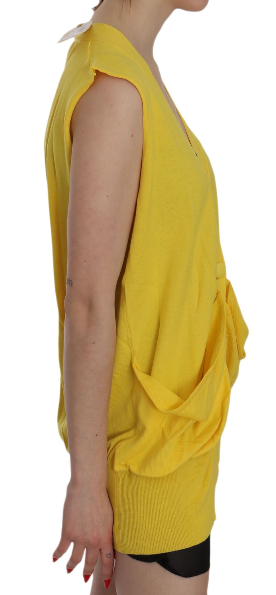 Gilet PINK MEMORIES sans manches jaune