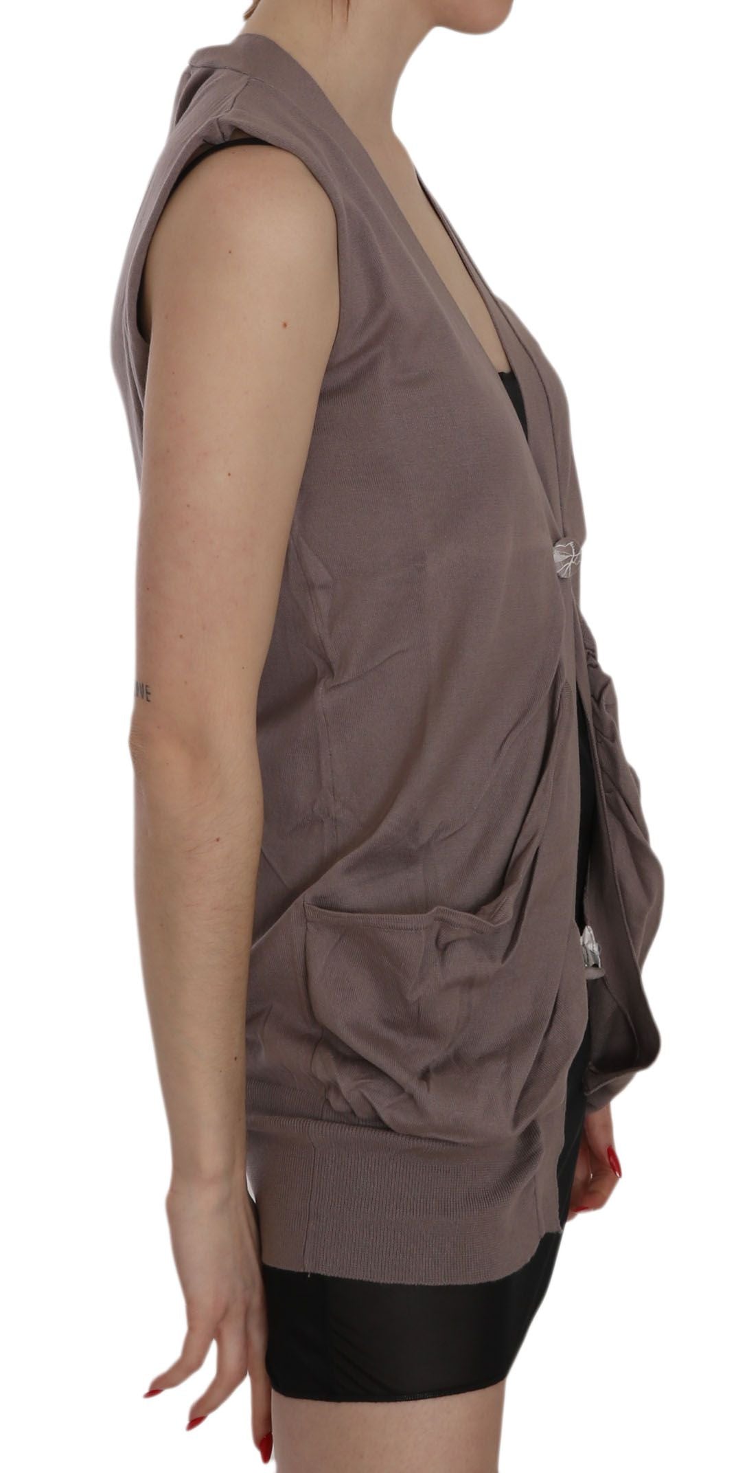 Gilet PINK MEMORIES marron