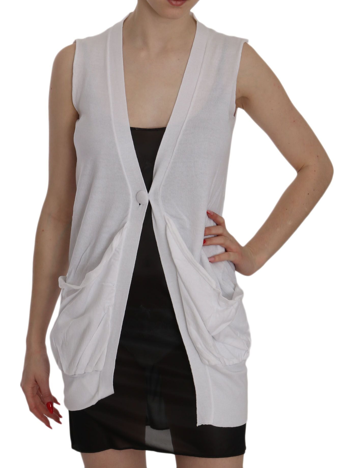 Gilet PINK MEMORIES sans manches blanc
