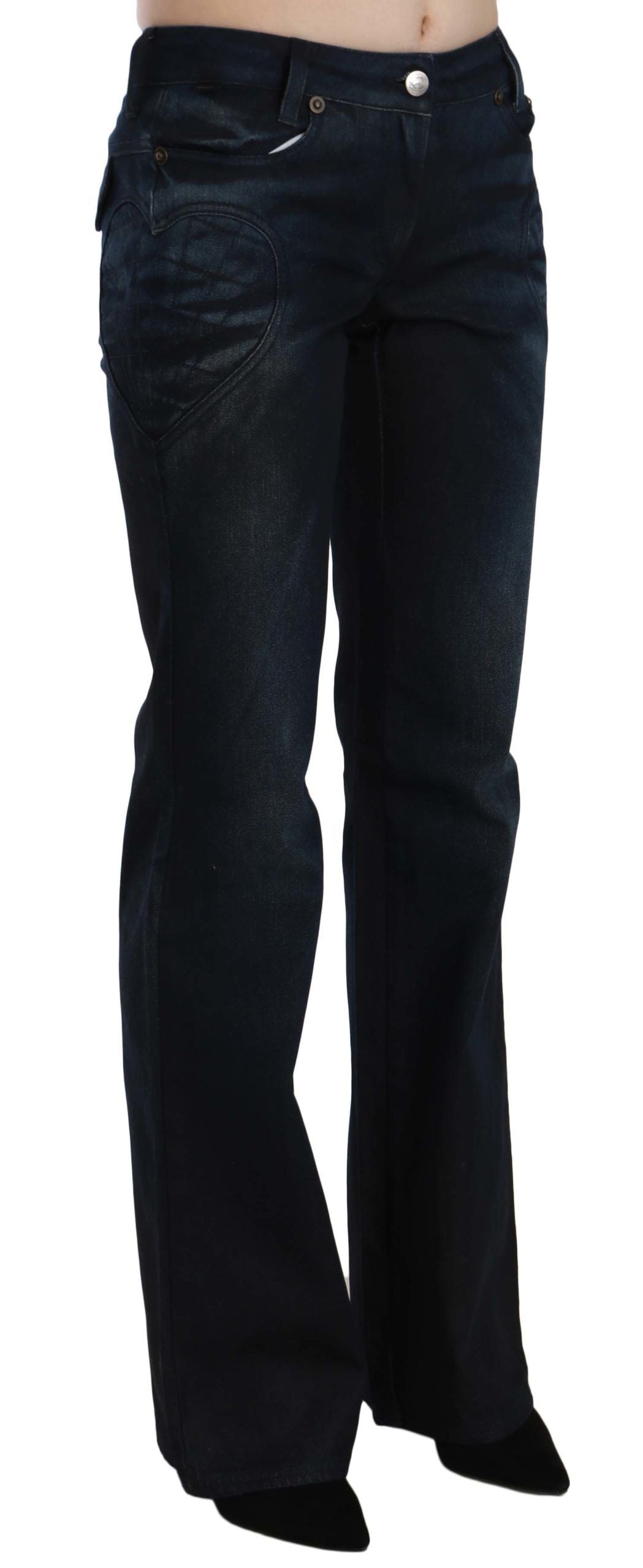 Pantalon Just Cavalli mid waist bleu washed