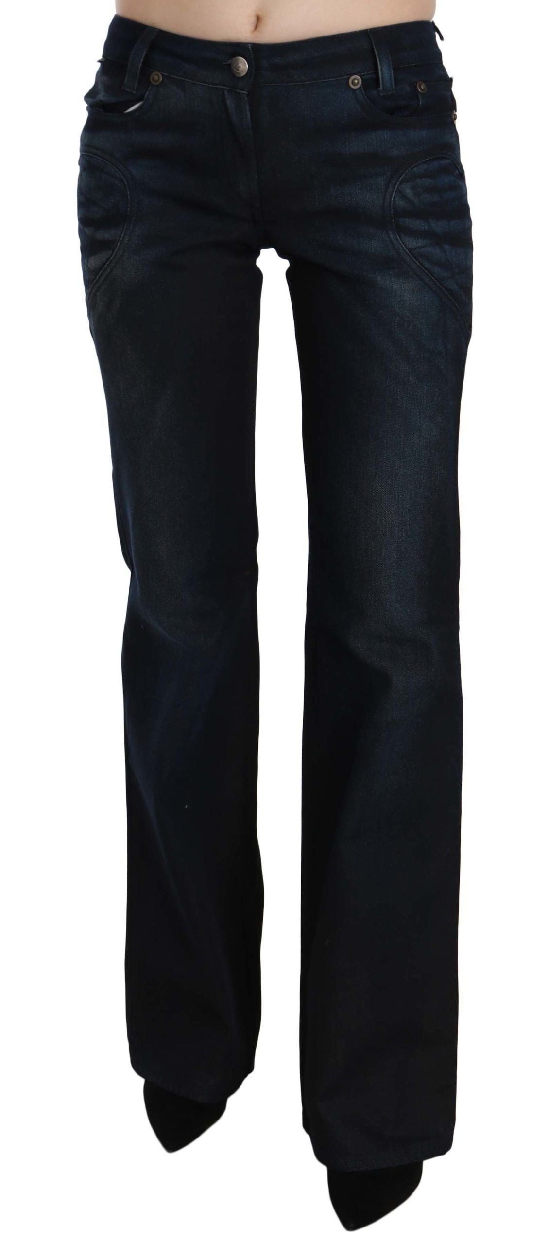 Pantalon Just Cavalli mid waist bleu washed