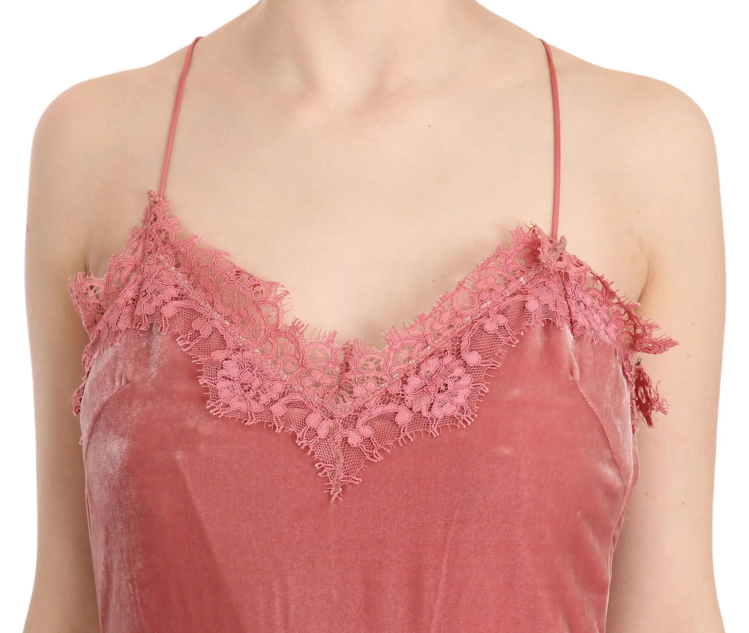 Robe PINKO Spaghetti Strap Rose Lace PINKO