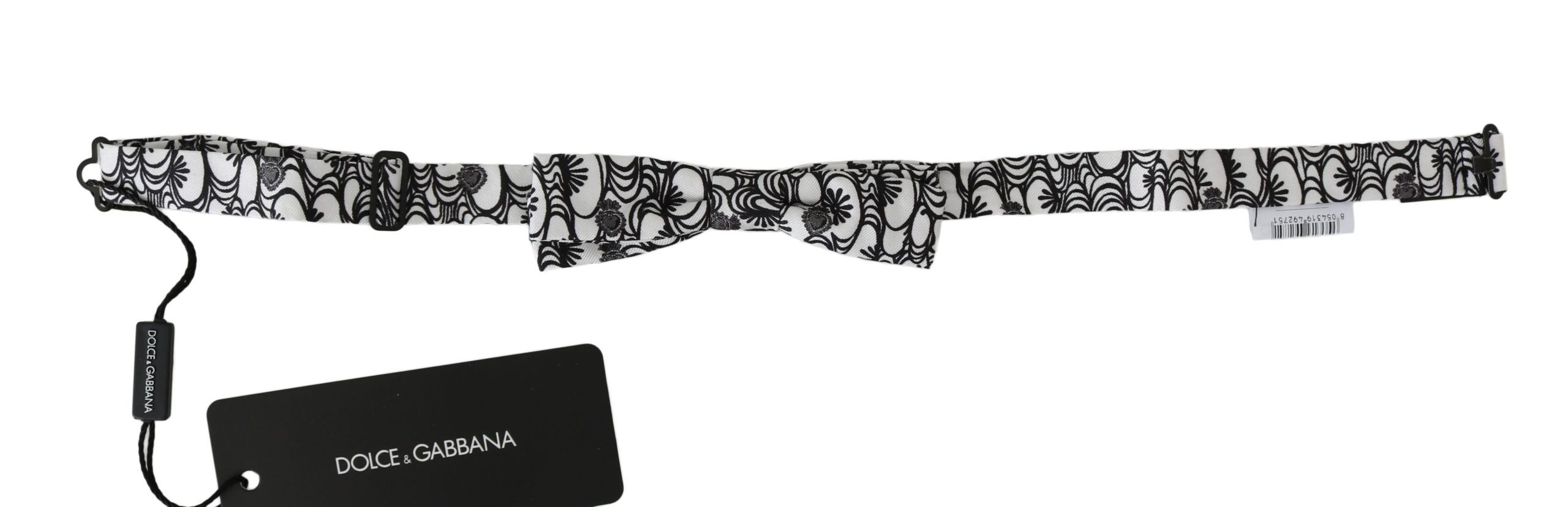 Nœud papillon Dolce & Gabbana blanc à motifs