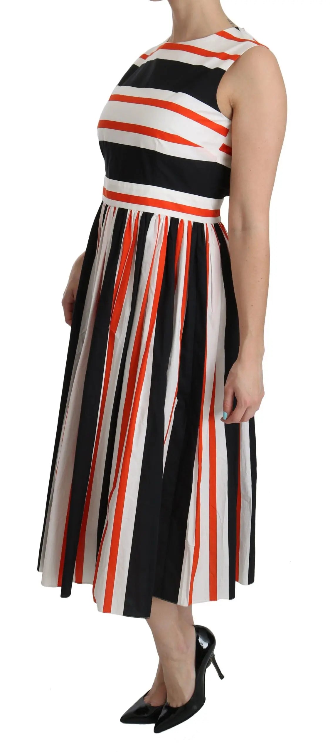 Robe Dolce & Gabbana A-Line rayée multicolore Dolce & Gabbana