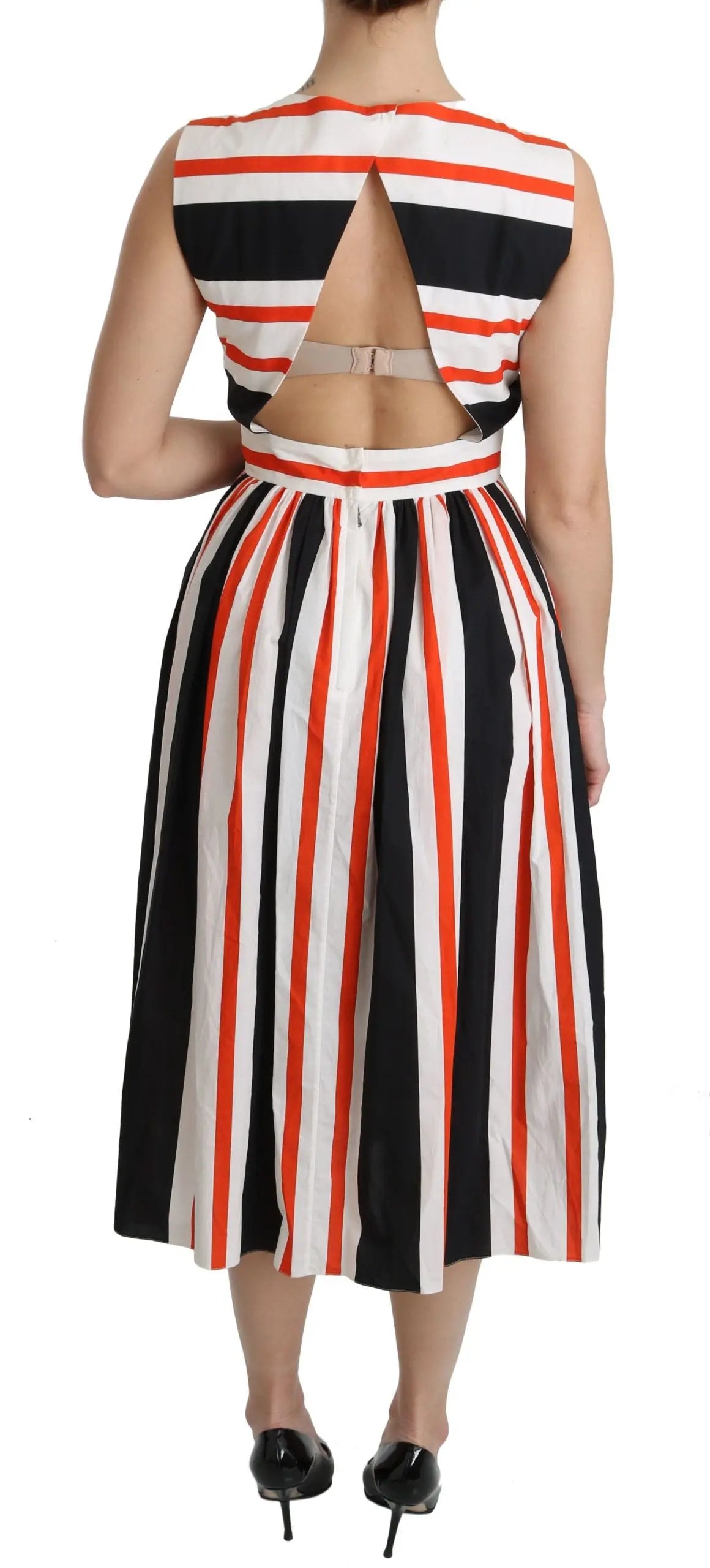Robe Dolce & Gabbana A-Line rayée multicolore Dolce & Gabbana