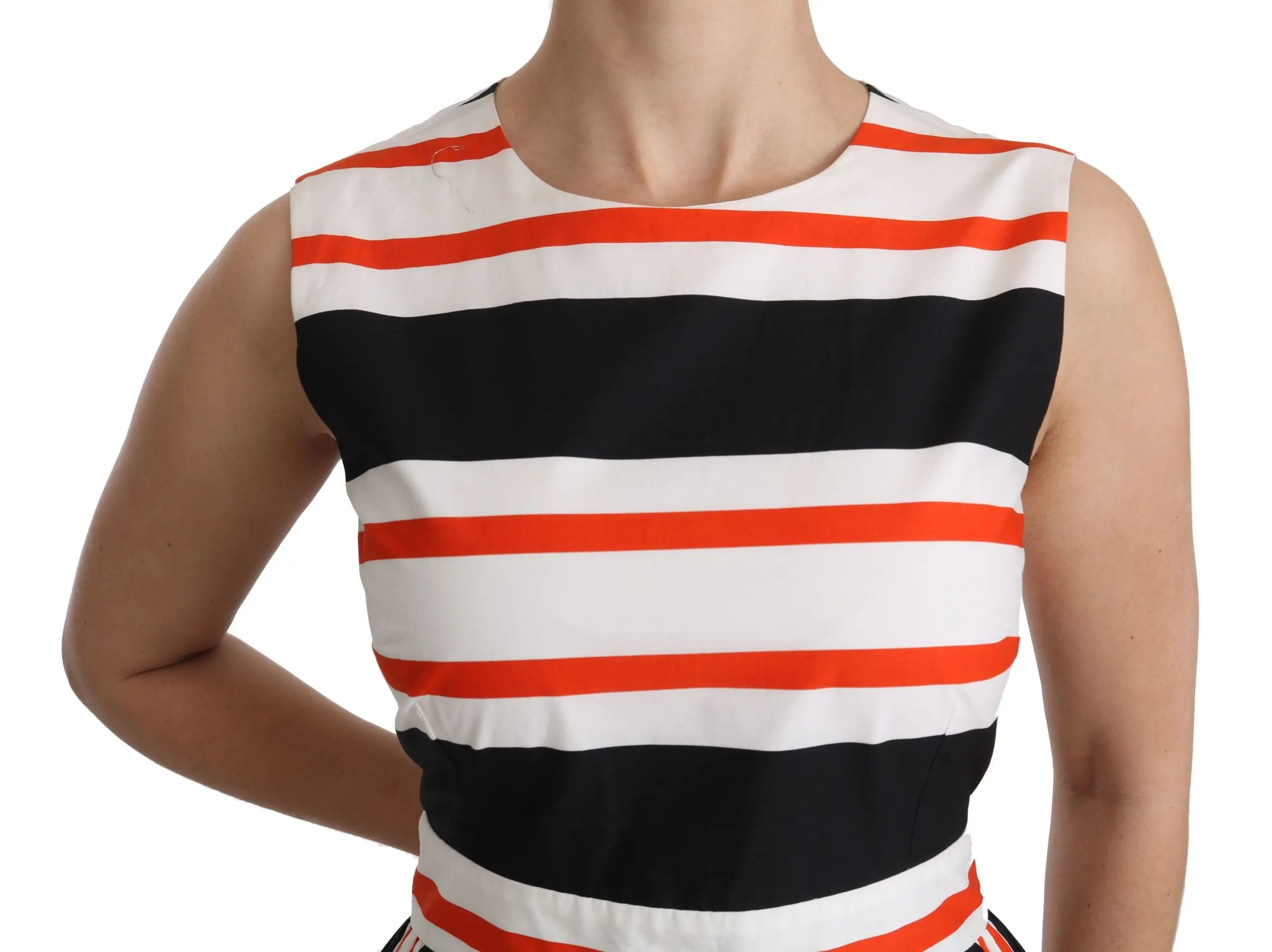 Robe Dolce & Gabbana A-Line rayée multicolore Dolce & Gabbana