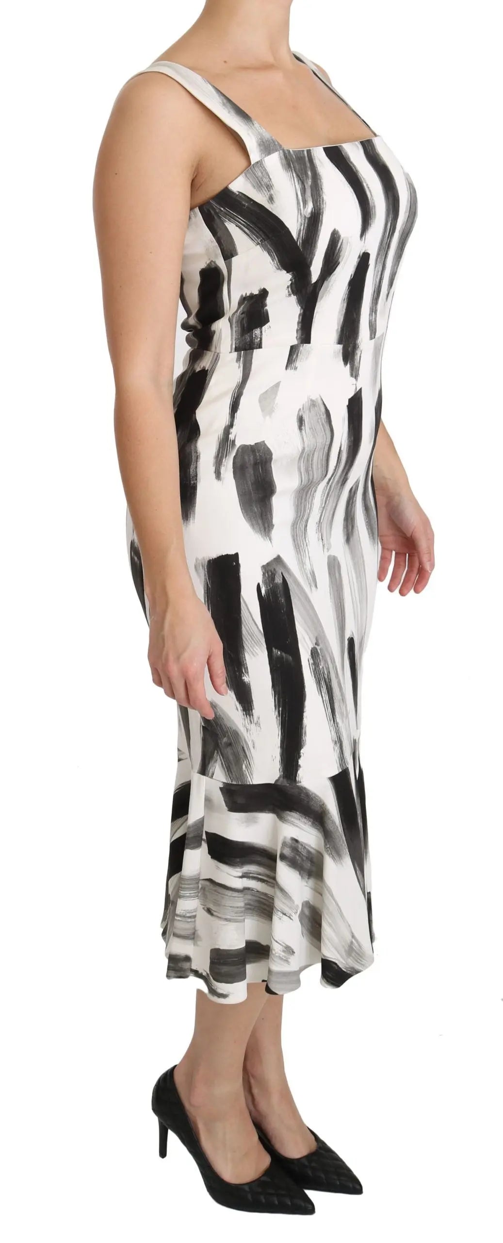 Robe Dolce & Gabbana Sheath midi blanc noir Dolce & Gabbana