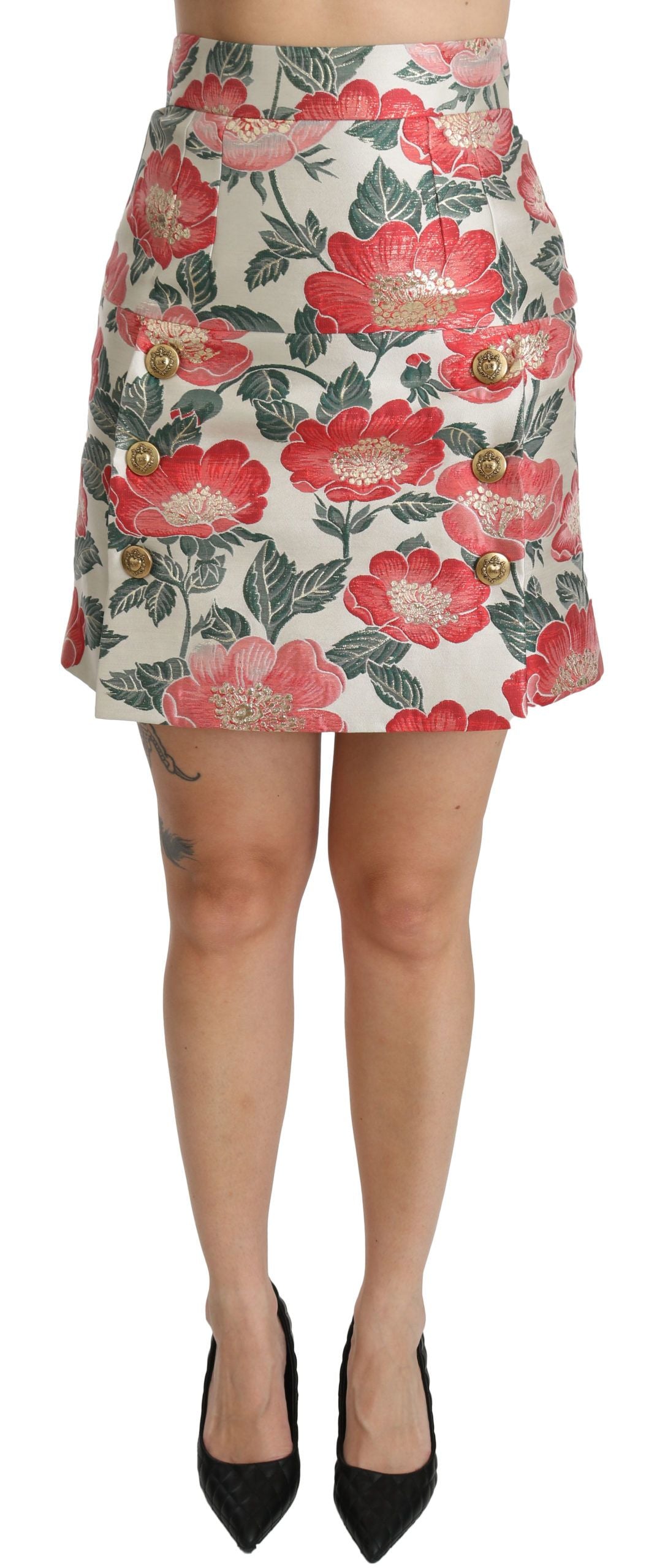 Jupe Dolce & Gabbana Floral blanche