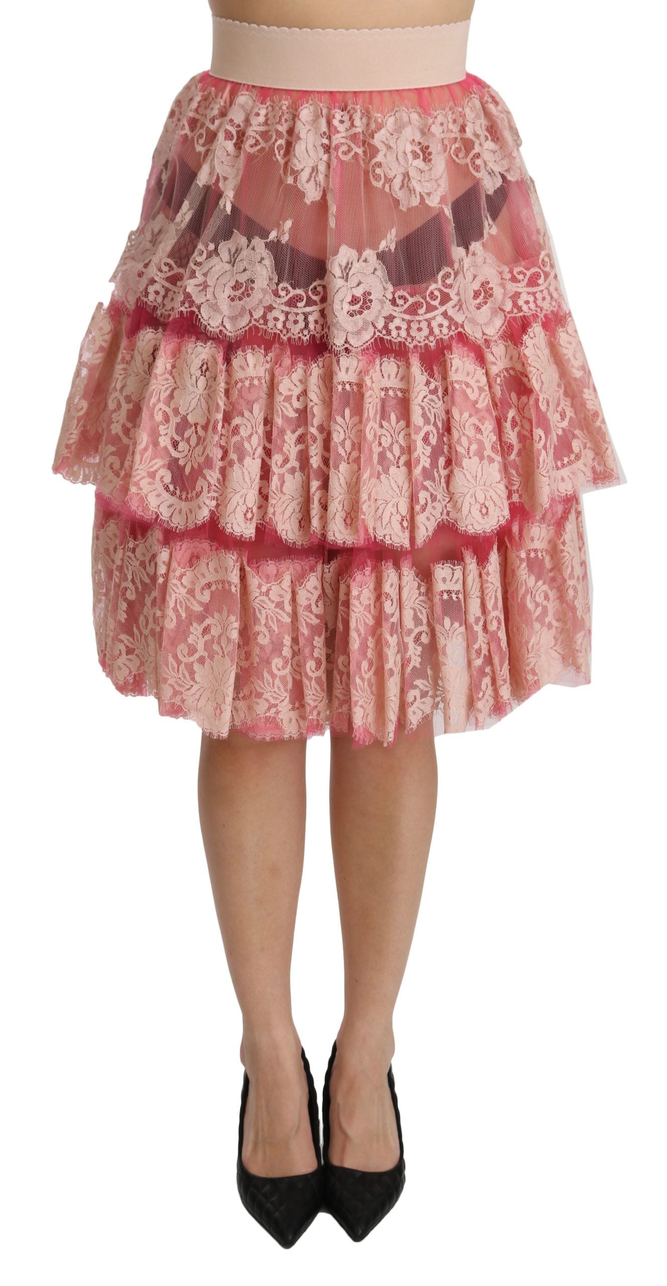 Jupe Dolce & Gabbana rose en dentelle